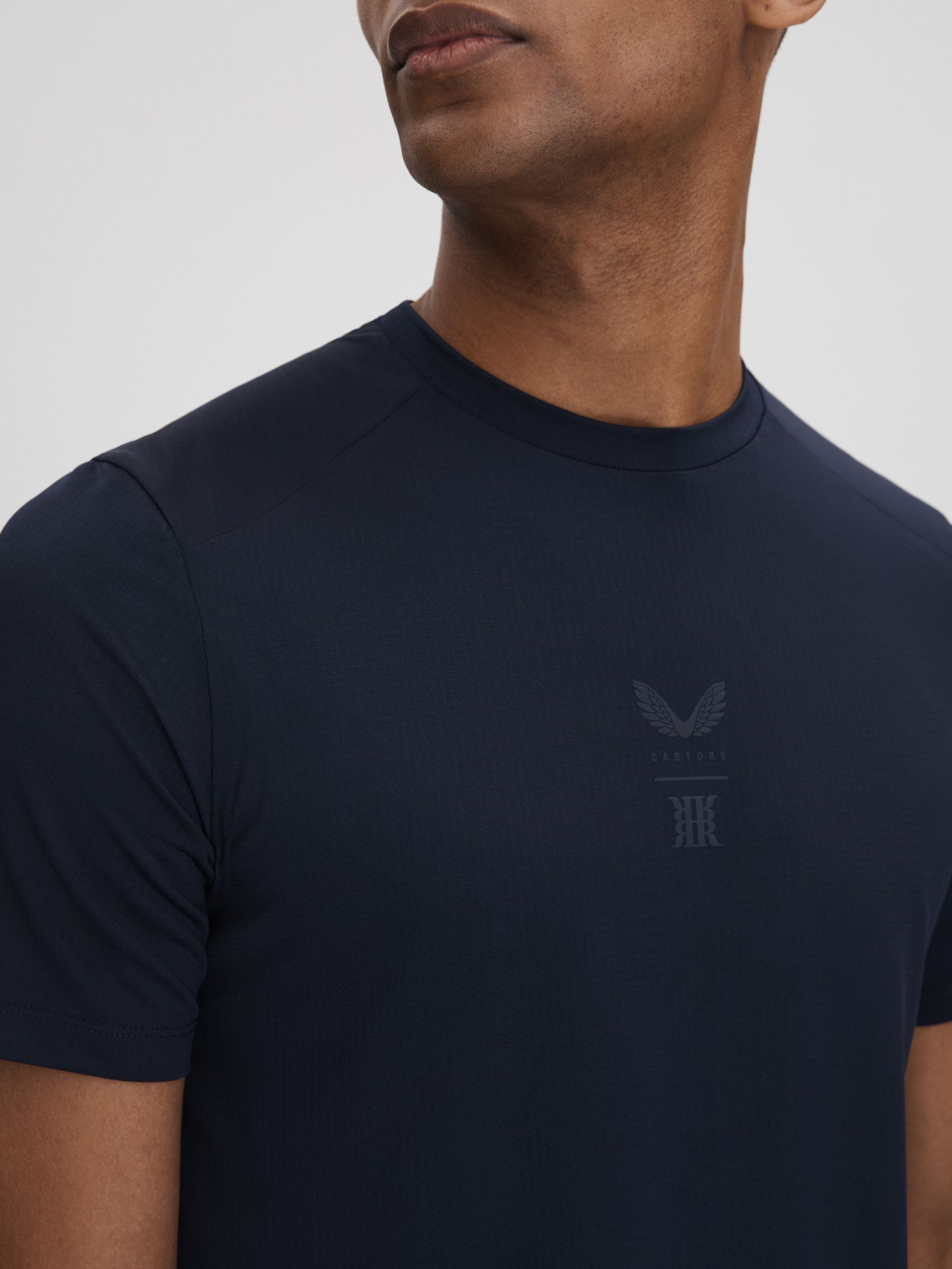 Castore Performance Crew Neck T-Shirt in Midnight Navy - Image 4 of 7