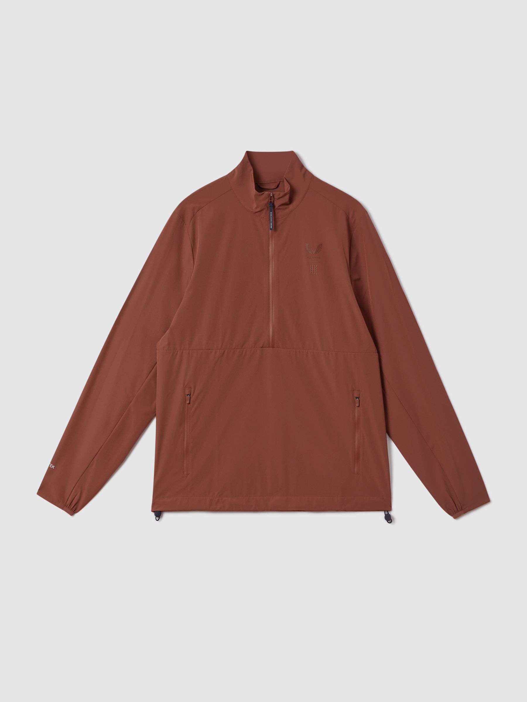 Castore Water Repellent Track Jacket in Rust - Image 2 of 8