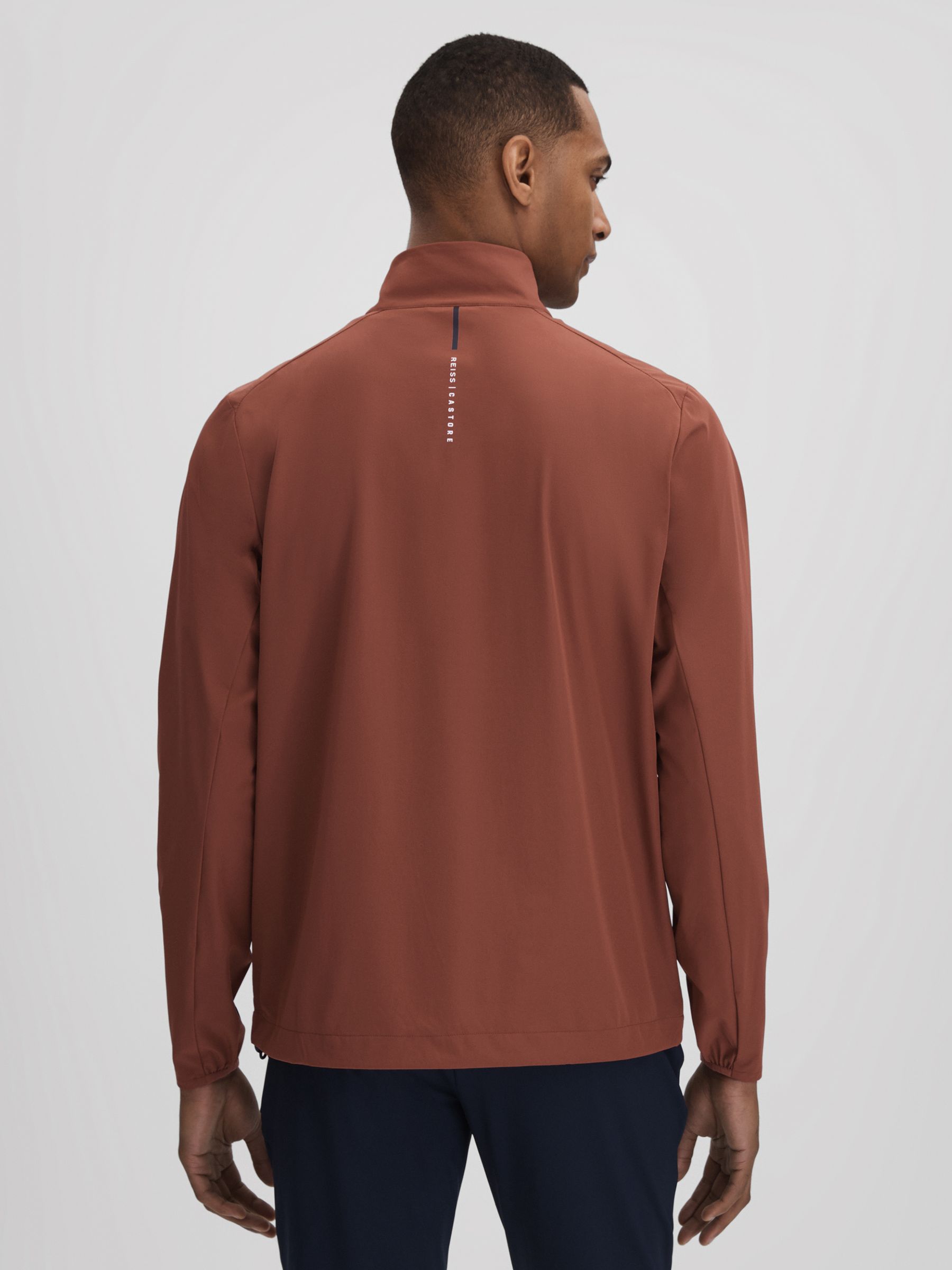 Castore Water Repellent Track Jacket in Rust - Image 5 of 8