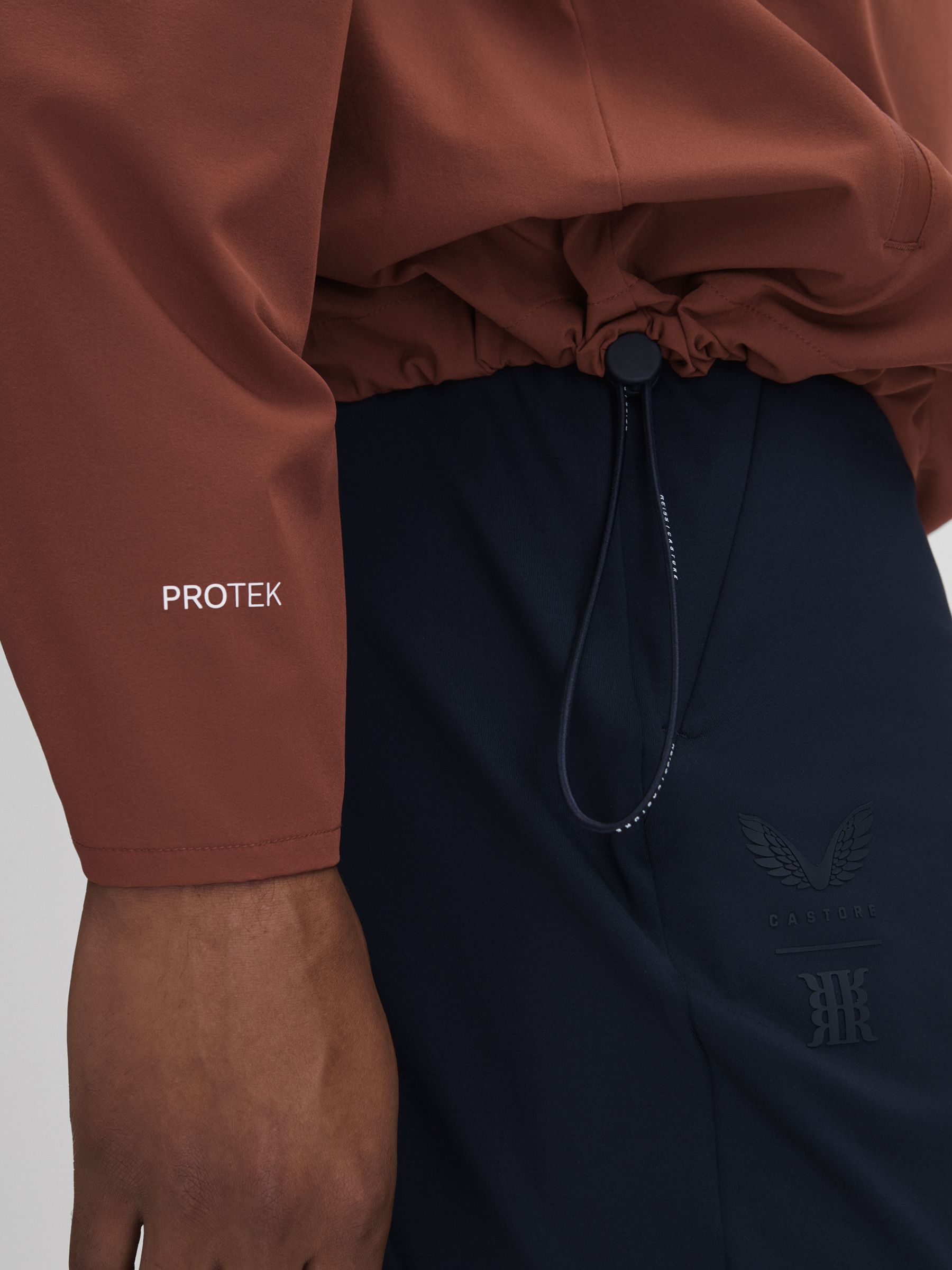 Castore Water Repellent Track Jacket in Rust - Image 6 of 8