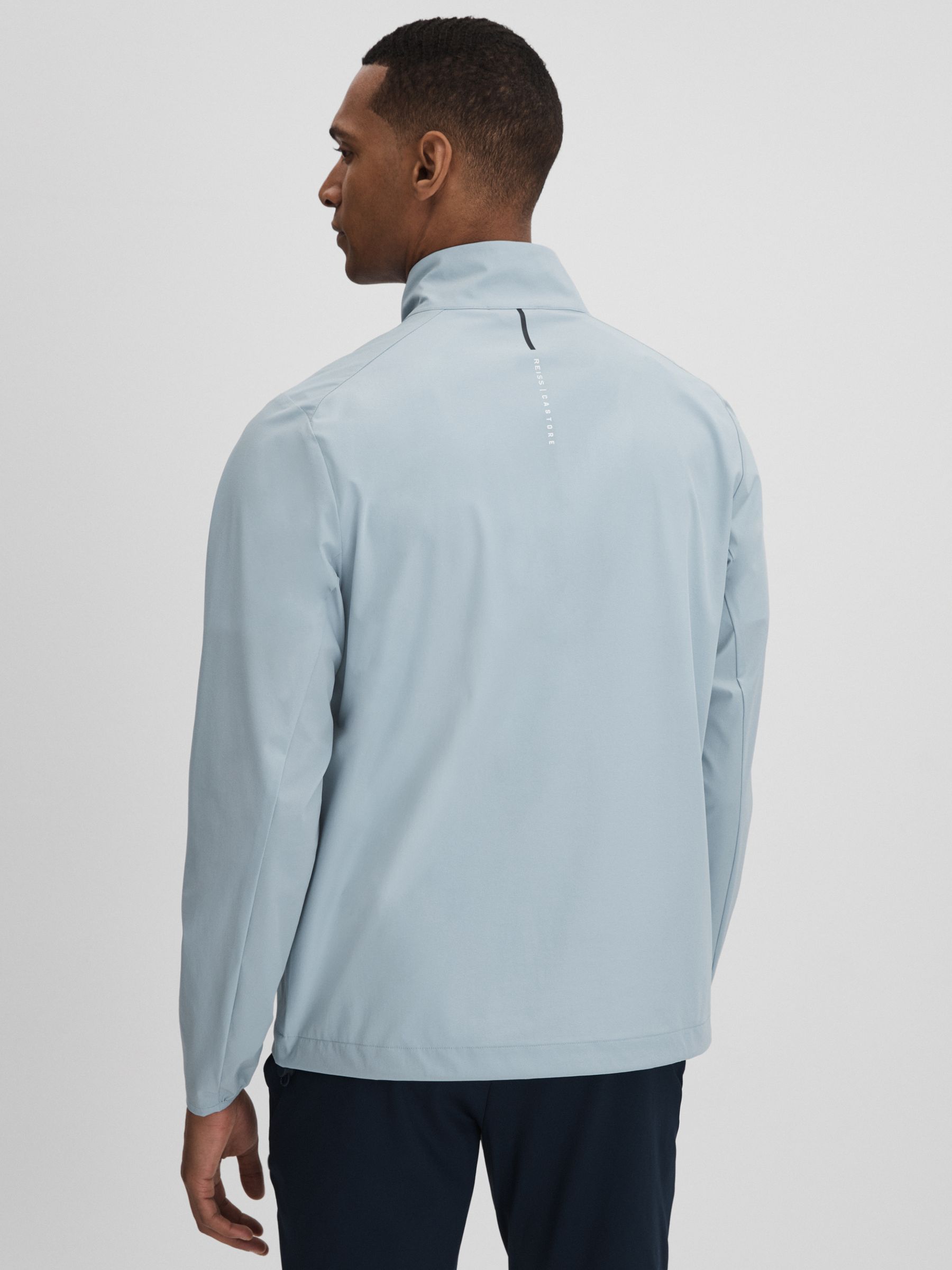 Reiss Castore Water Repellent Track Jacket in Blue Silver