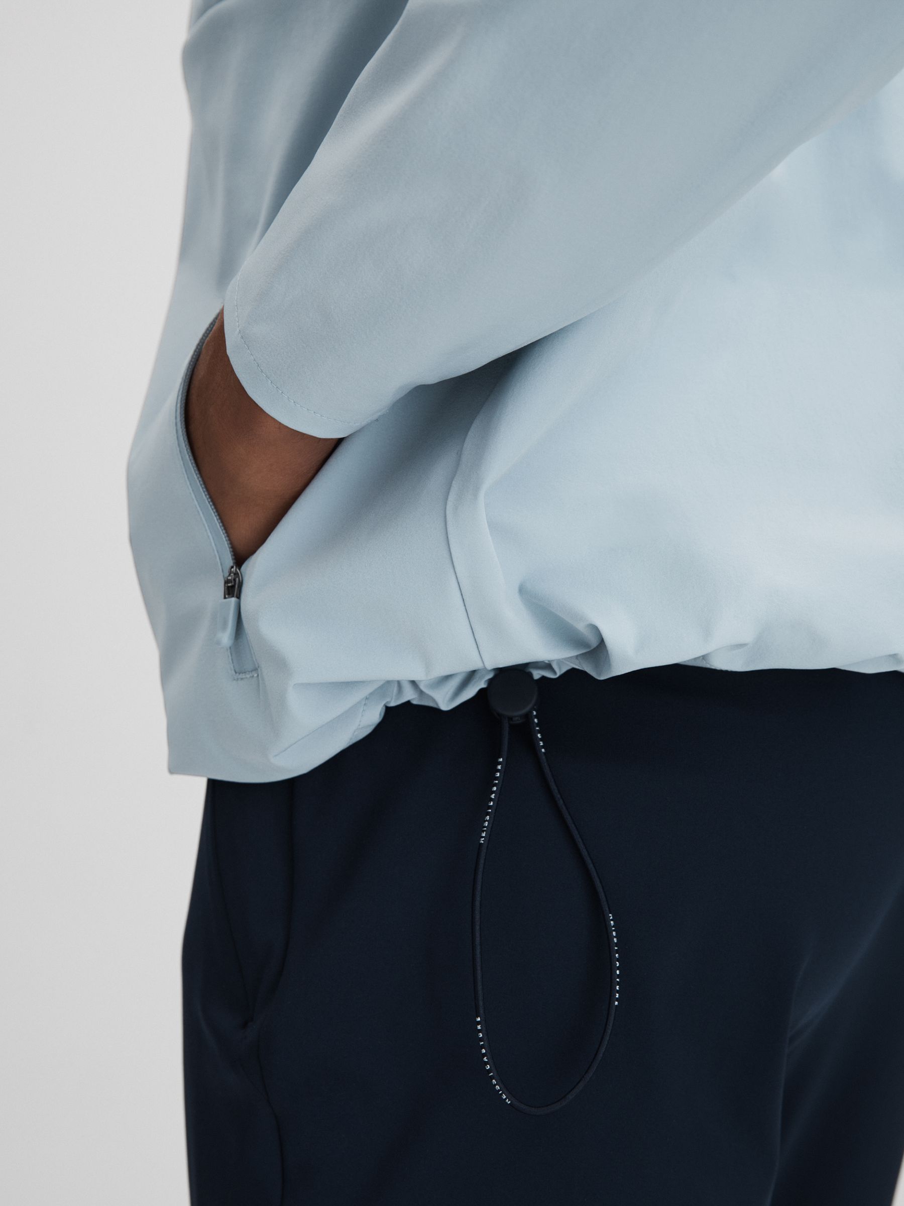 Castore Water Repellent Track Jacket in Blue Silver - Image 6 of 7