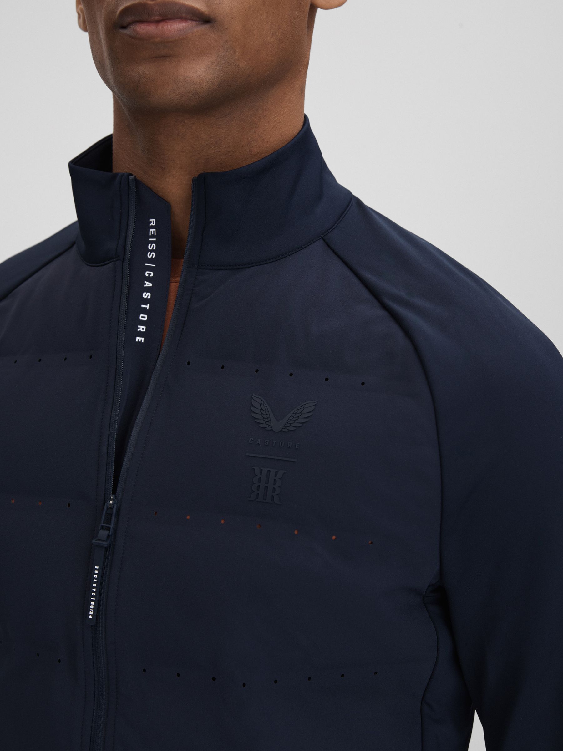 Castore Water Repellent Hybrid Quilted Jacket in Midnight Navy - Image 4 of 8