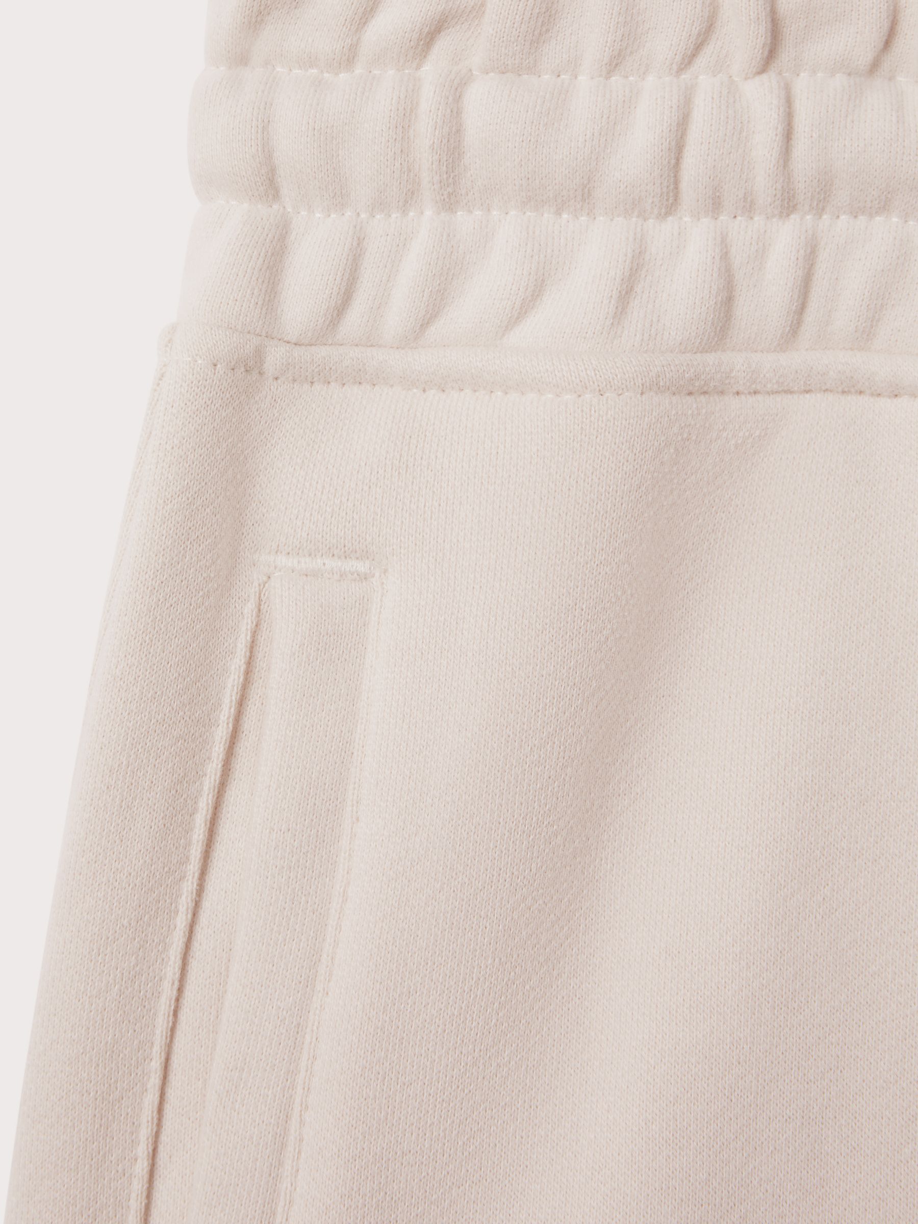 Fleece Lined Cotton Joggers in Off White - Image 6 of 6