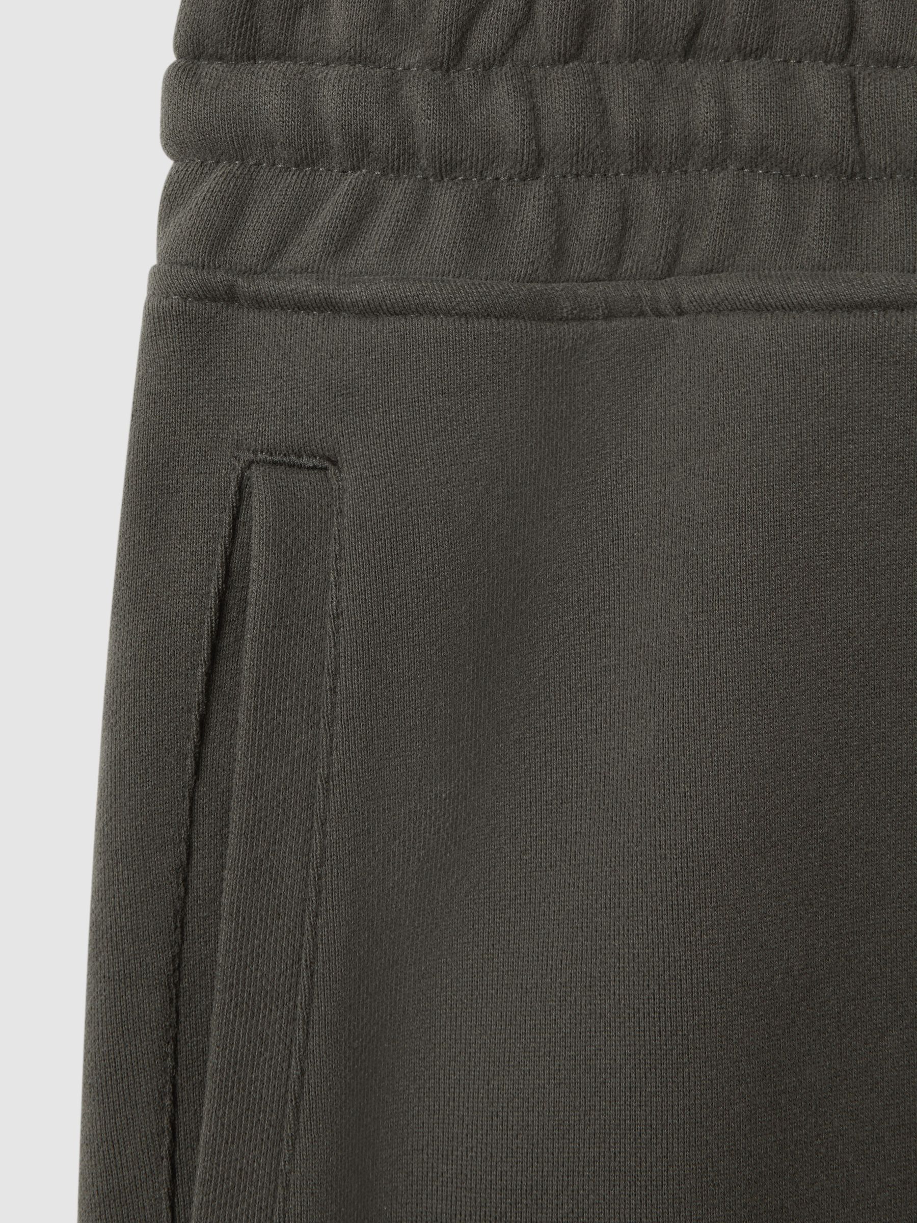 Fleece Lined Cotton Joggers in Khaki - Image 6 of 6