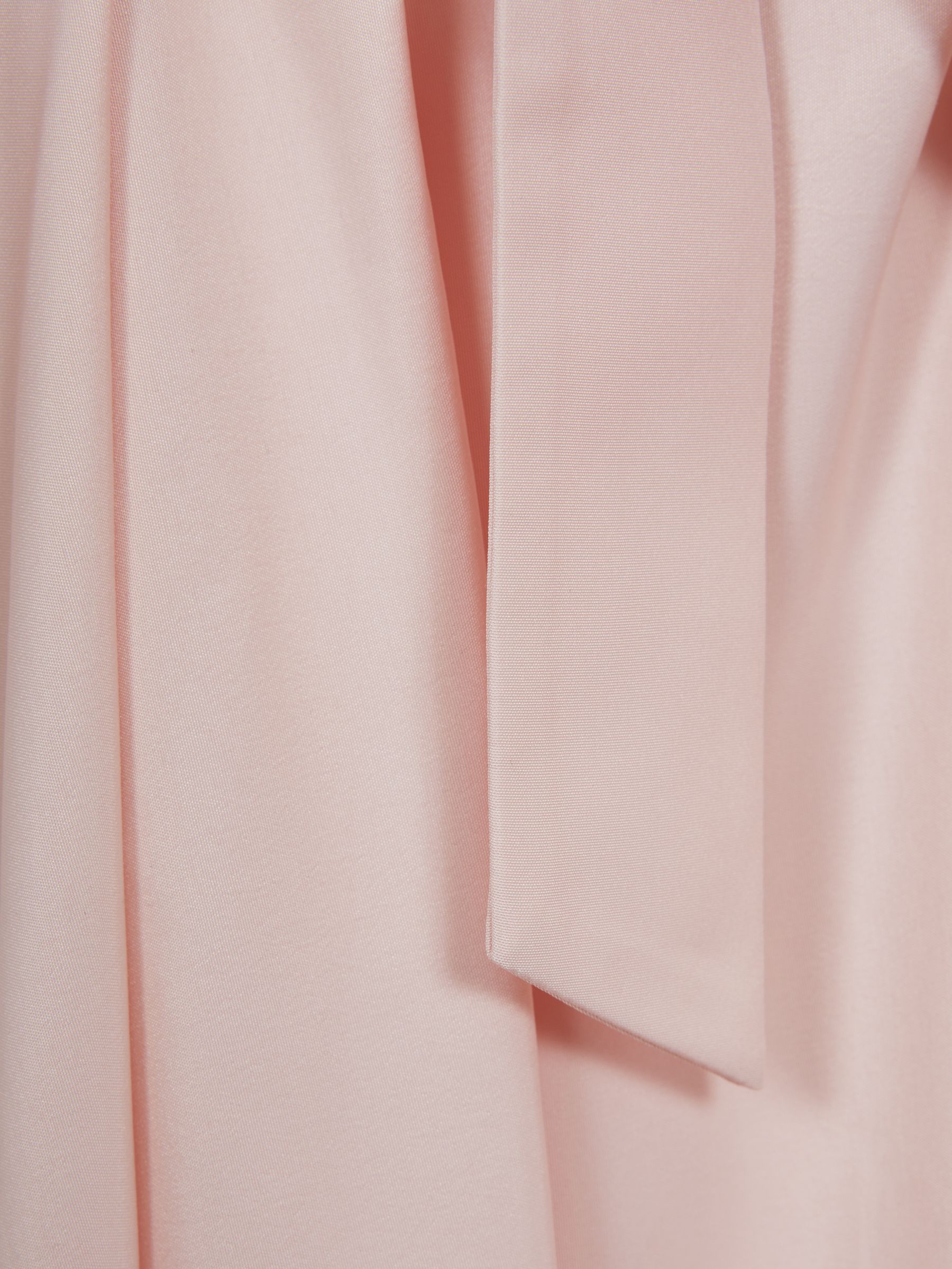 Teen Pleated Belted Taffeta Midi Skirt in Pink - Image 6 of 6