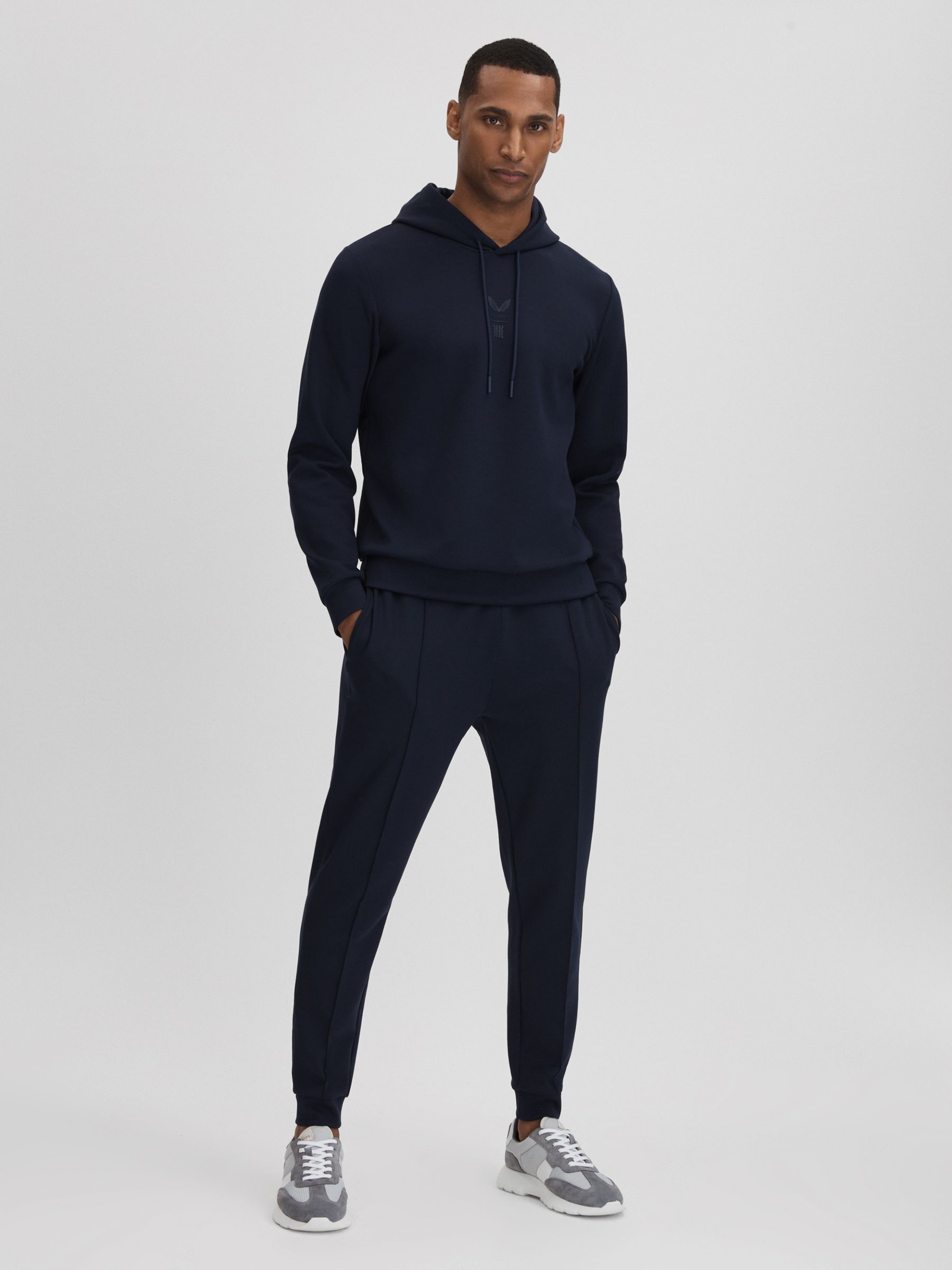 Castore Jersey Drawstring Hoodie in Midnight Navy - Image 3 of 7