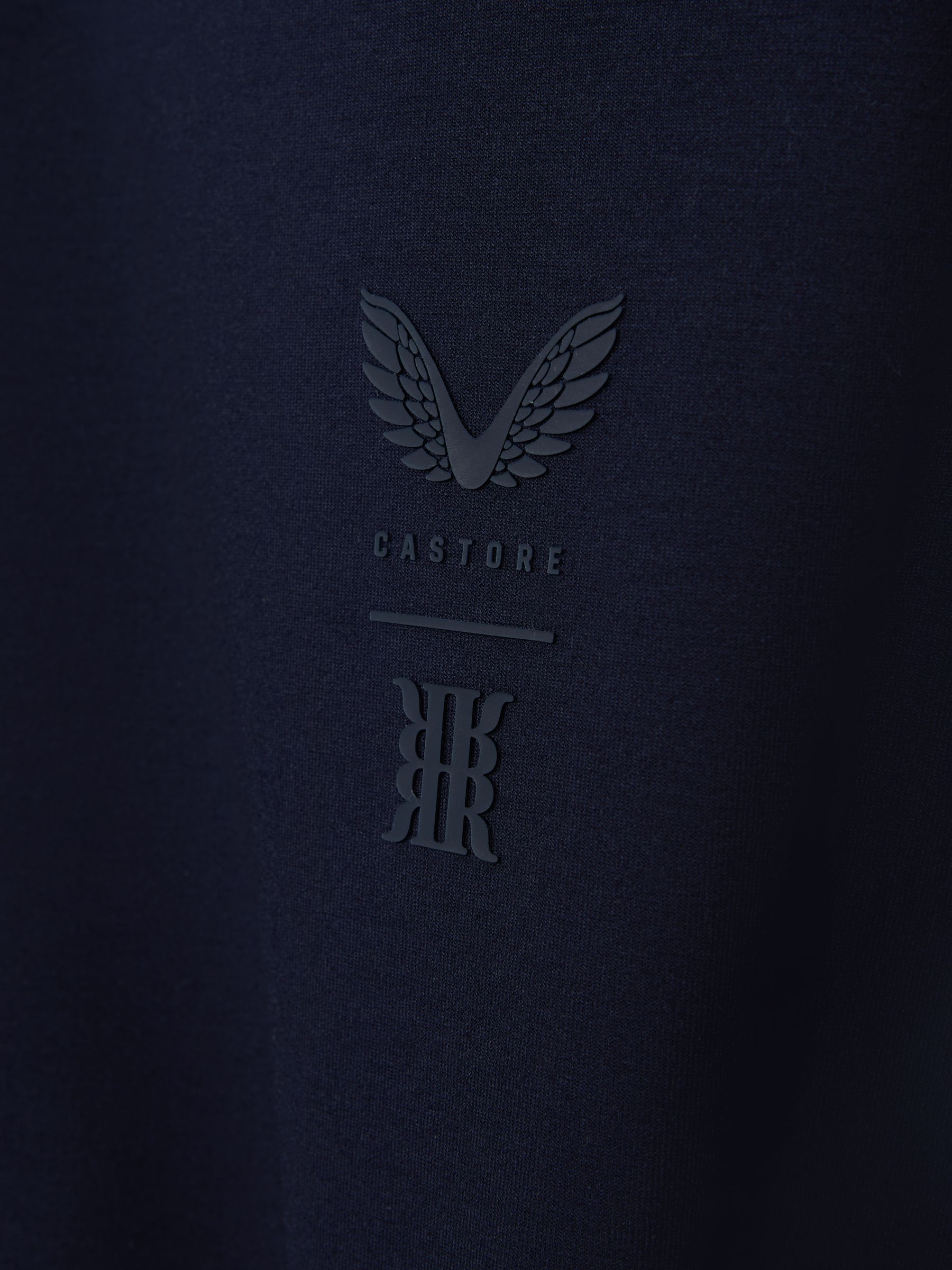 Reiss Castore Jersey Drawstring Hoodie in Midnight Navy - REISS Reiss Castore Jersey Drawstring Hoodie in Midnight Navy - REISS