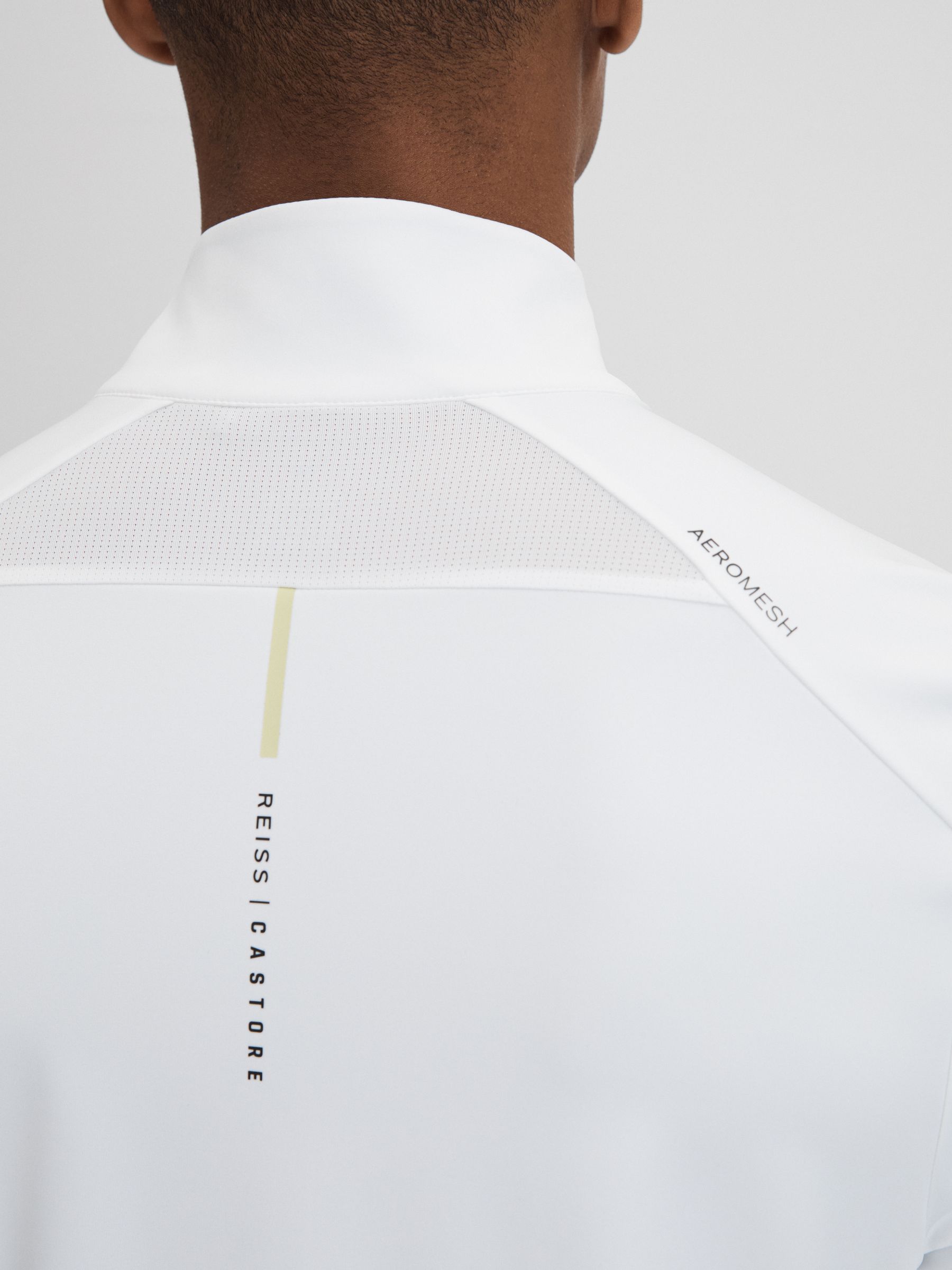Castore Performance Quarter-Zip Funnel Neck Top in White - Image 6 of 7