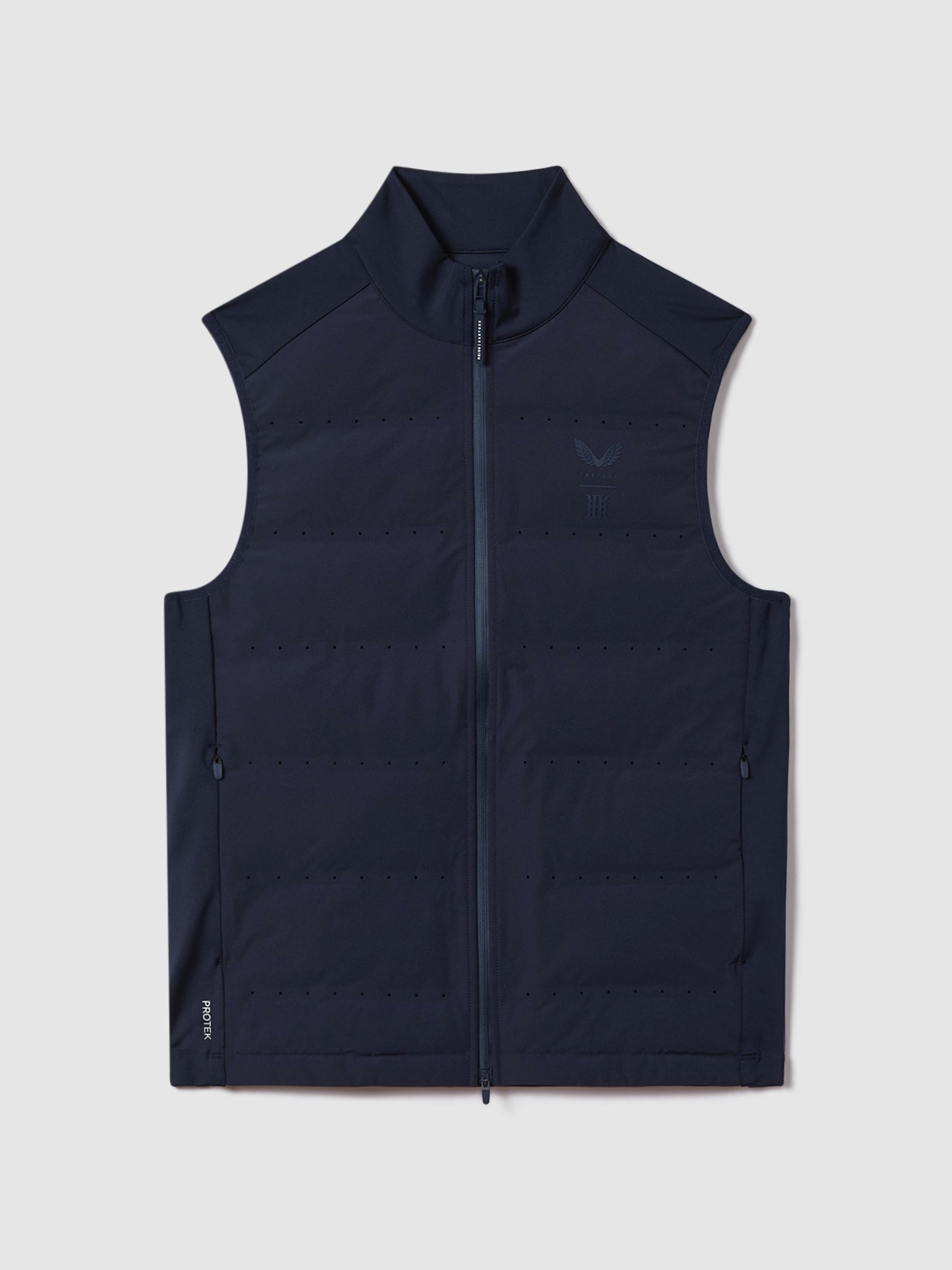 Castore Water Repellent Hybrid Quilted Gilet in Midnight Navy - Image 2 of 8