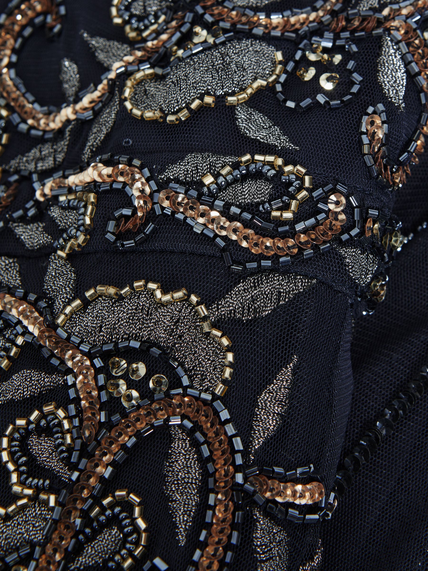 Raishma Embellished Maxi Dress in Navy - Image 6 of 6