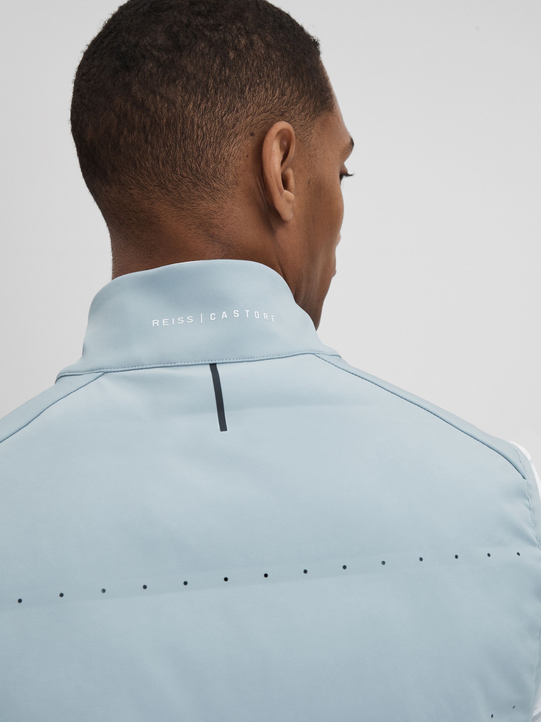Castore Water Repellent Hybrid Quilted Gilet in Blue Silver - Image 6 of 8