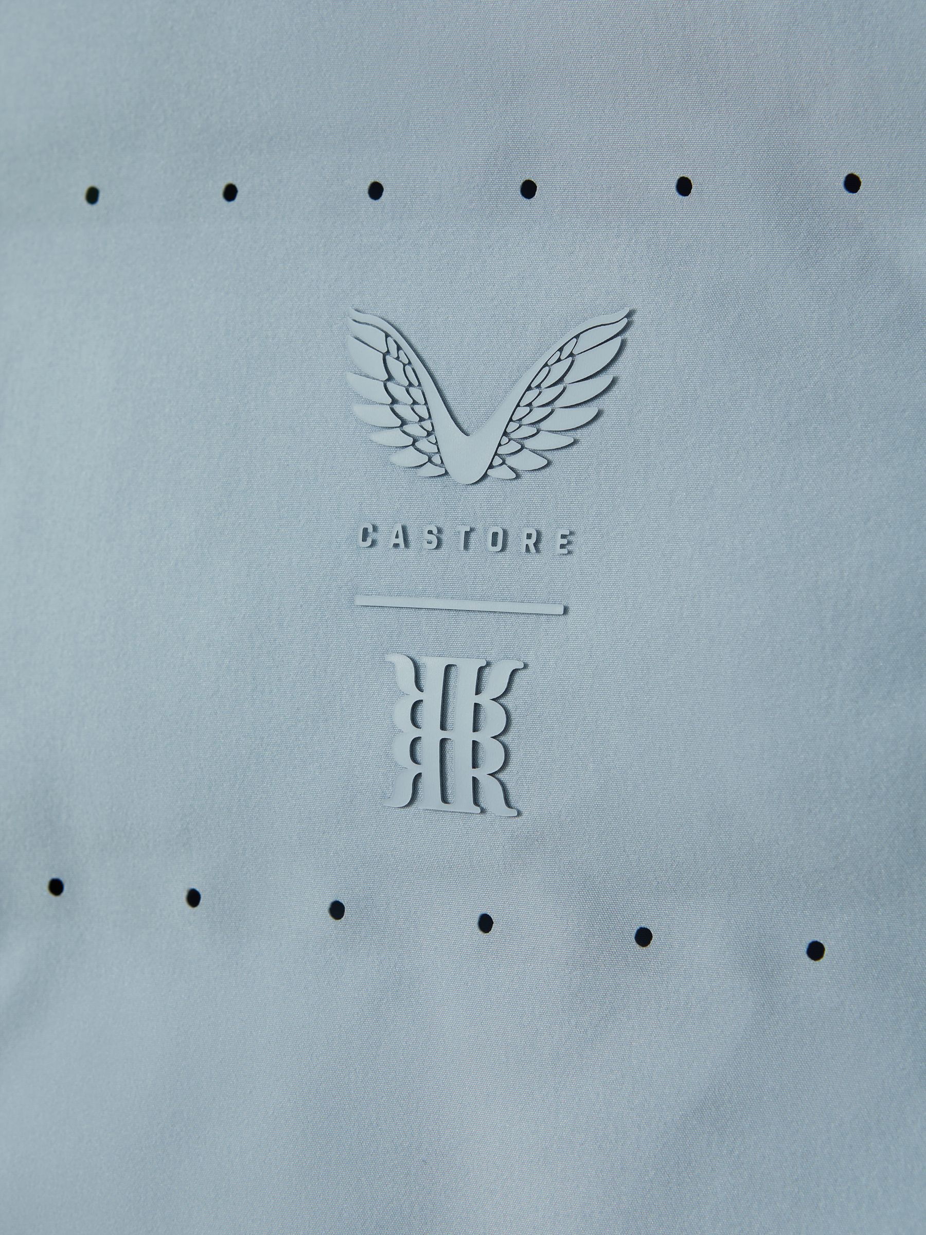 Castore Water Repellent Hybrid Quilted Gilet in Blue Silver - Image 8 of 8