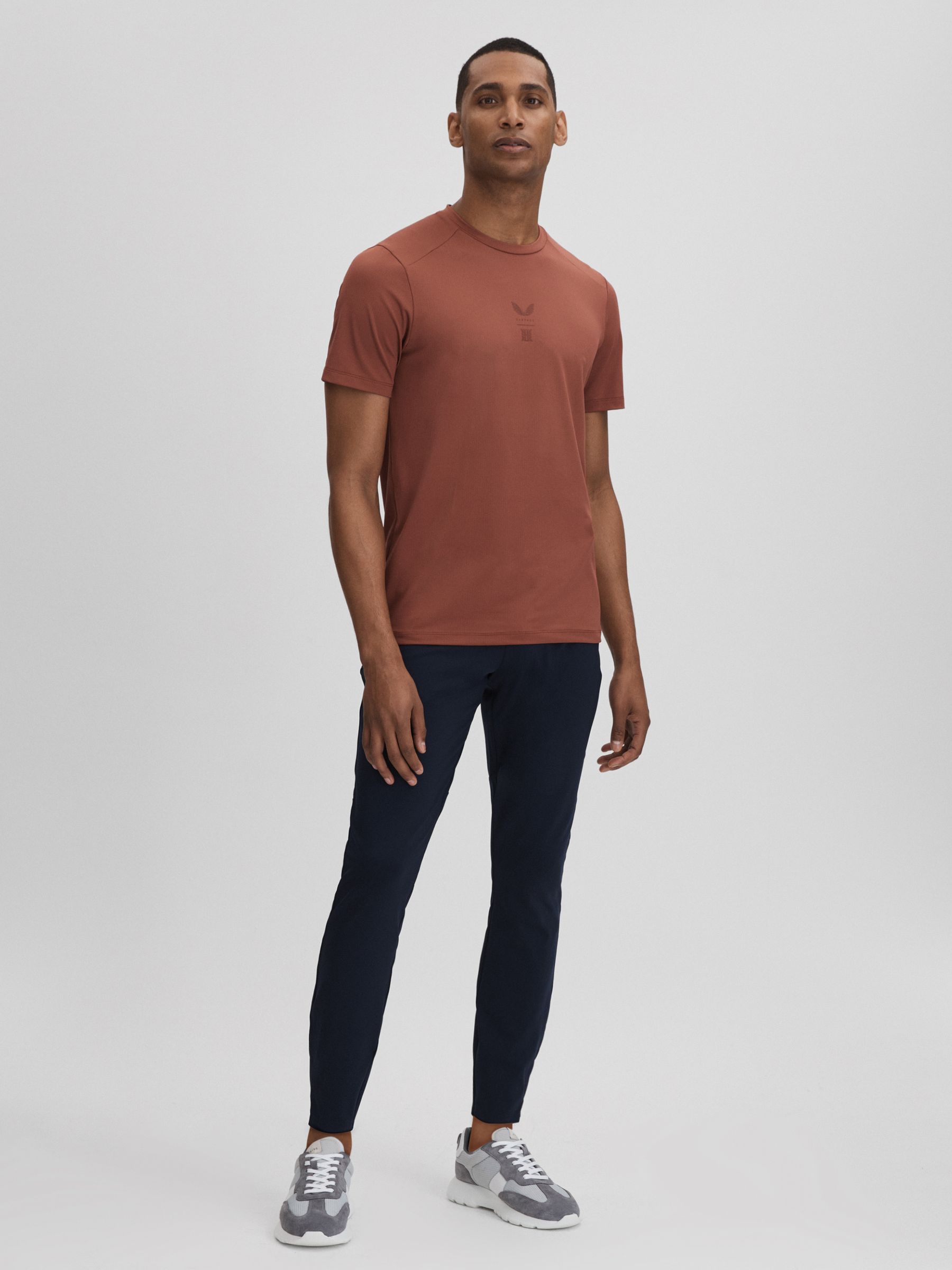 Castore Performance Crew Neck T-Shirt in Rust - Image 3 of 6