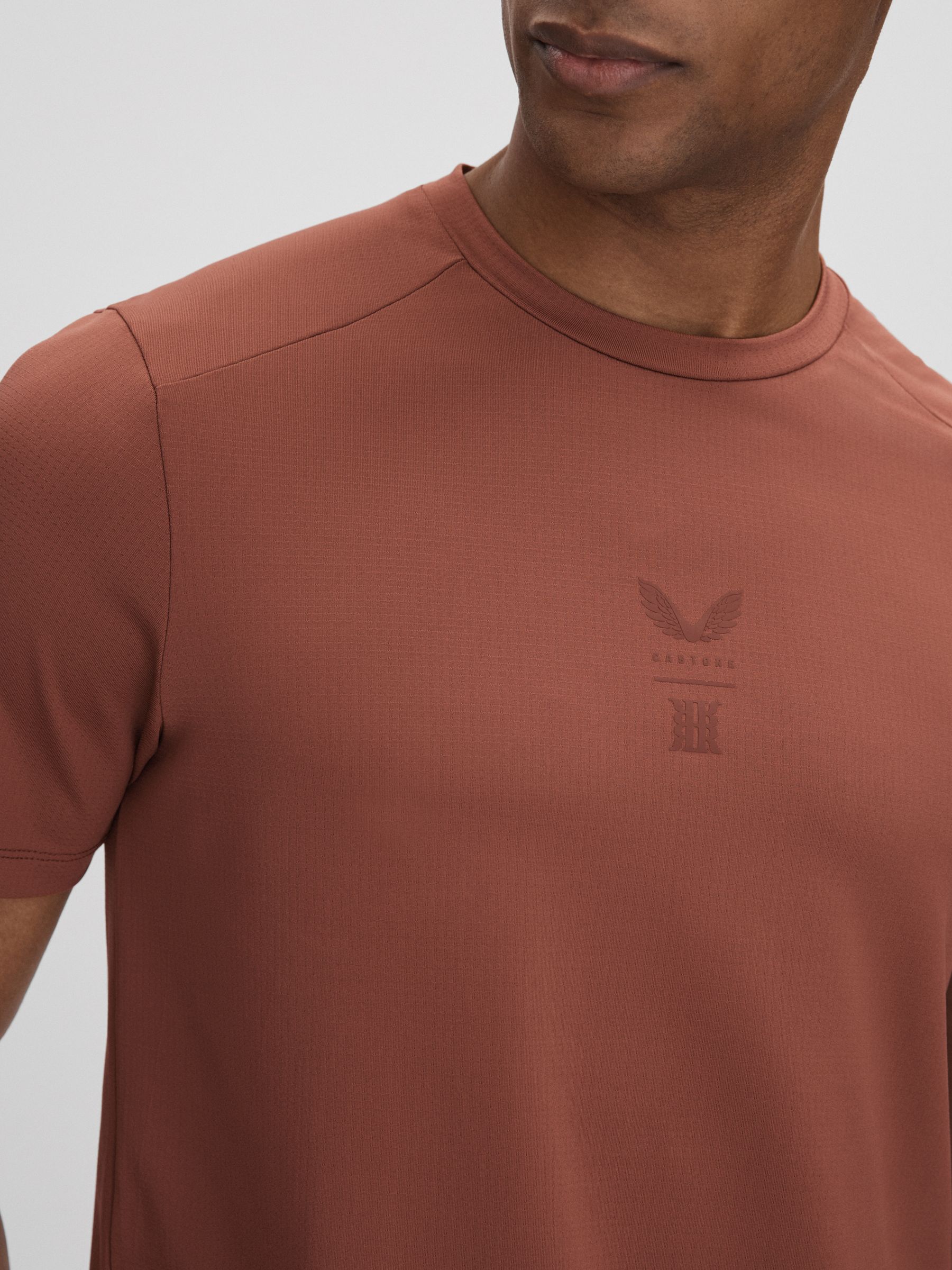 Castore Performance Crew Neck T-Shirt in Rust - Image 4 of 6
