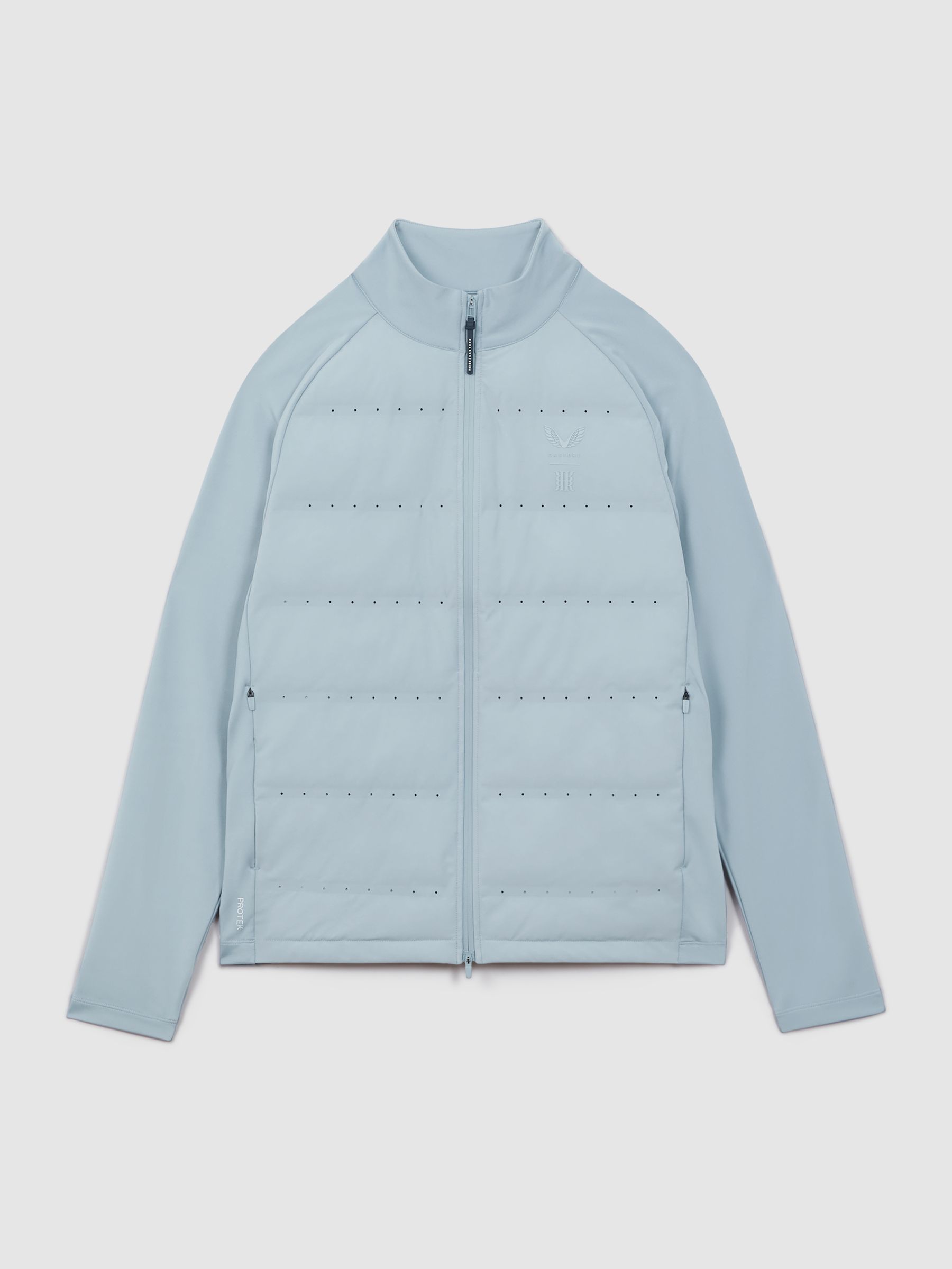 Castore Water Repellent Hybrid Quilted Jacket in Blue Silver - Image 2 of 8