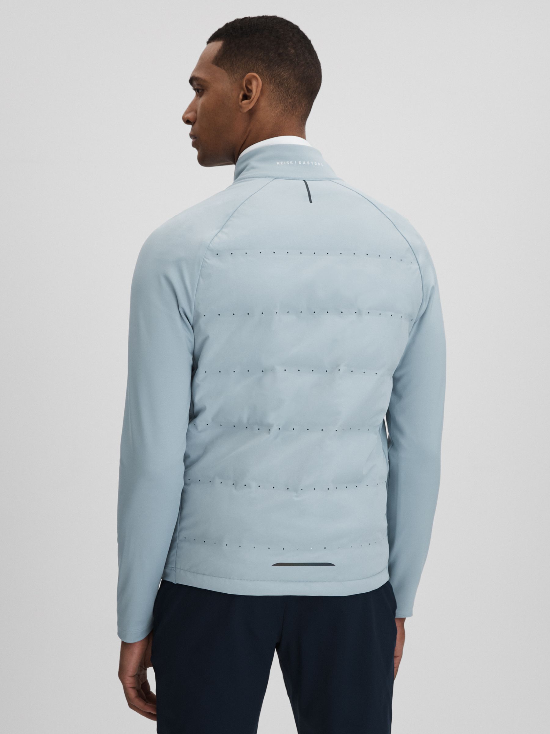 Castore Water Repellent Hybrid Quilted Jacket in Blue Silver - Image 5 of 8