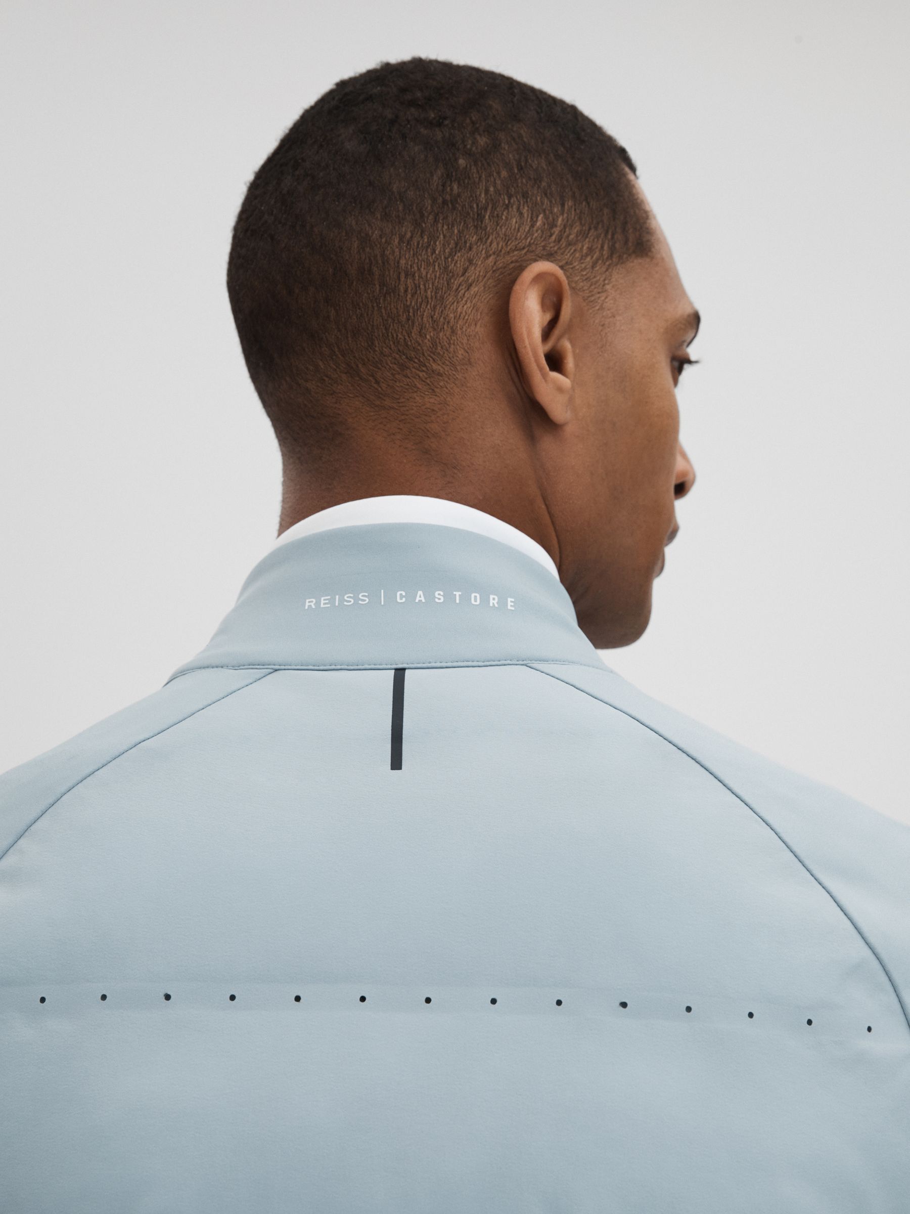 Castore Water Repellent Hybrid Quilted Jacket in Blue Silver - Image 6 of 8