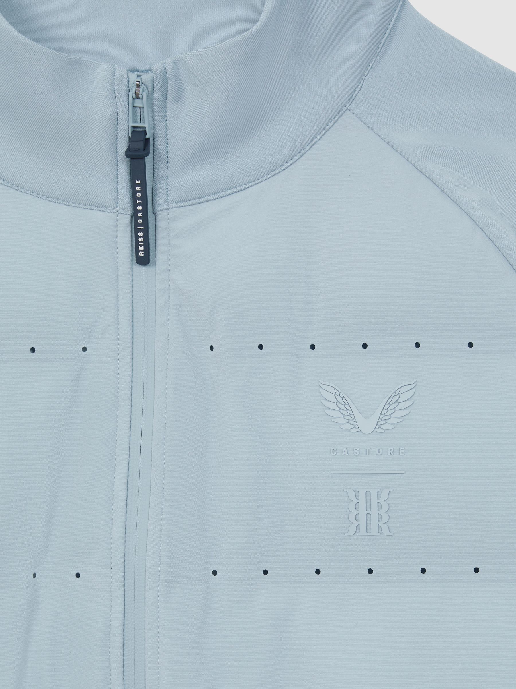 Castore Water Repellent Hybrid Quilted Jacket in Blue Silver - Image 8 of 8