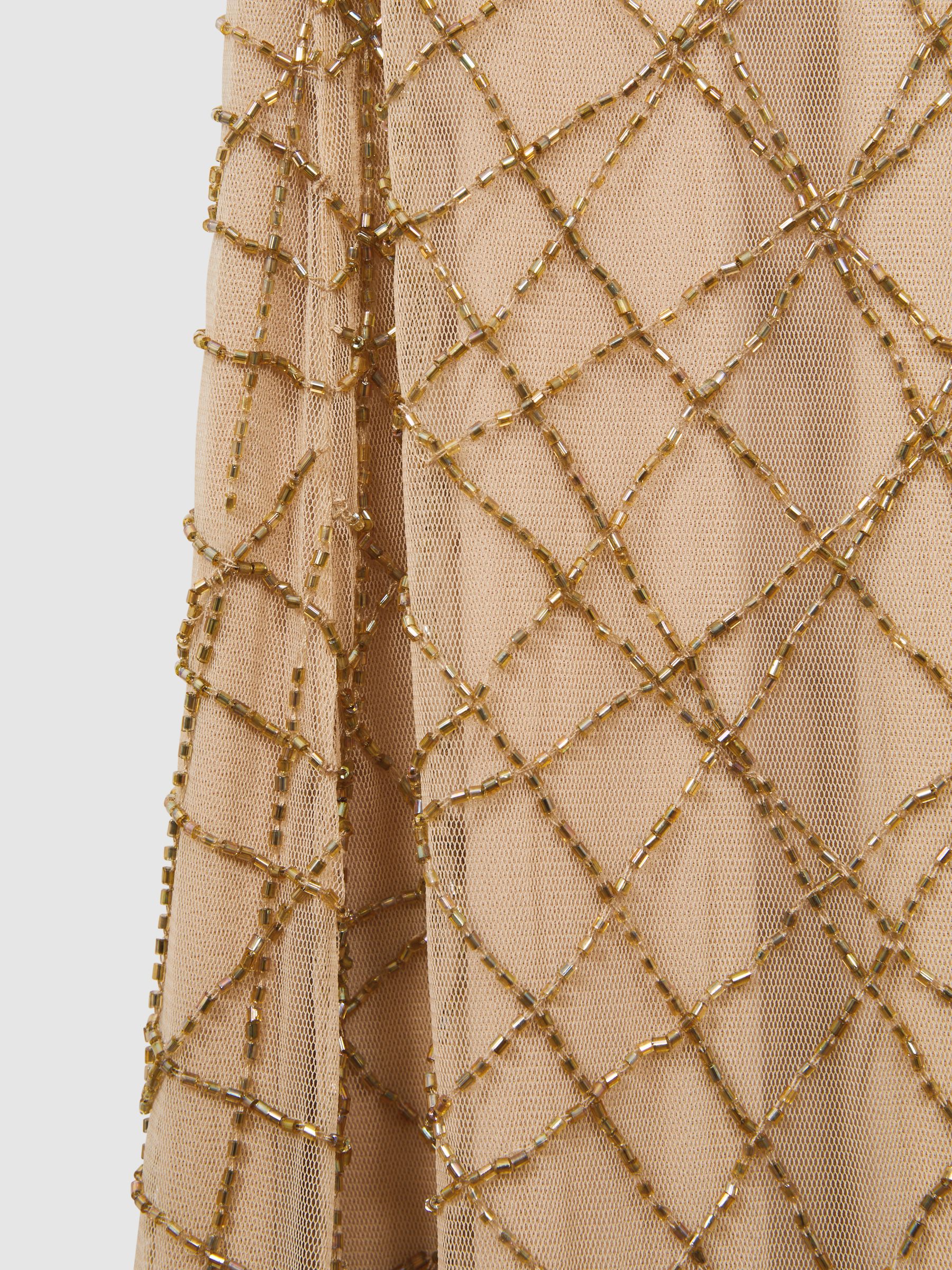 Raishma Embellished Maxi Dress in Gold - Image 5 of 5