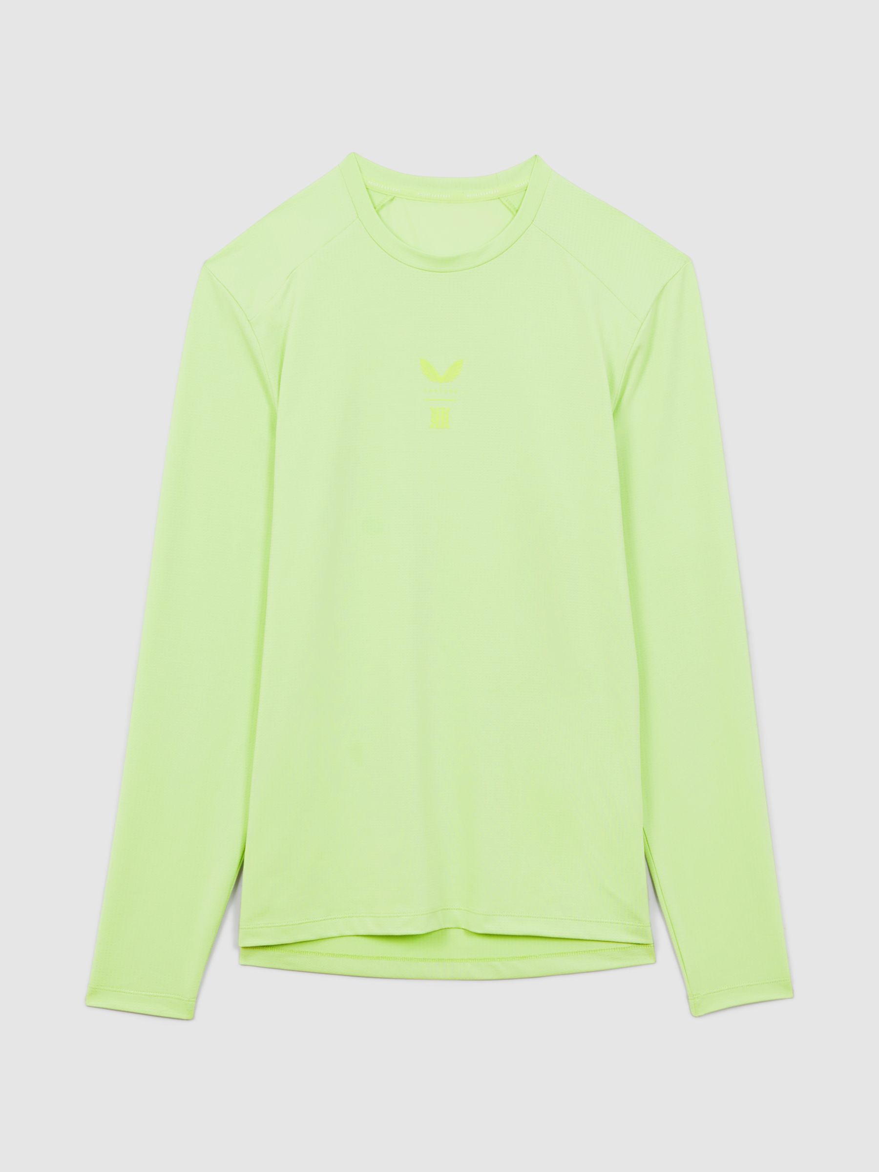 Castore Performance Long Sleeve Top in Iced Citrus Yellow - Image 2 of 9