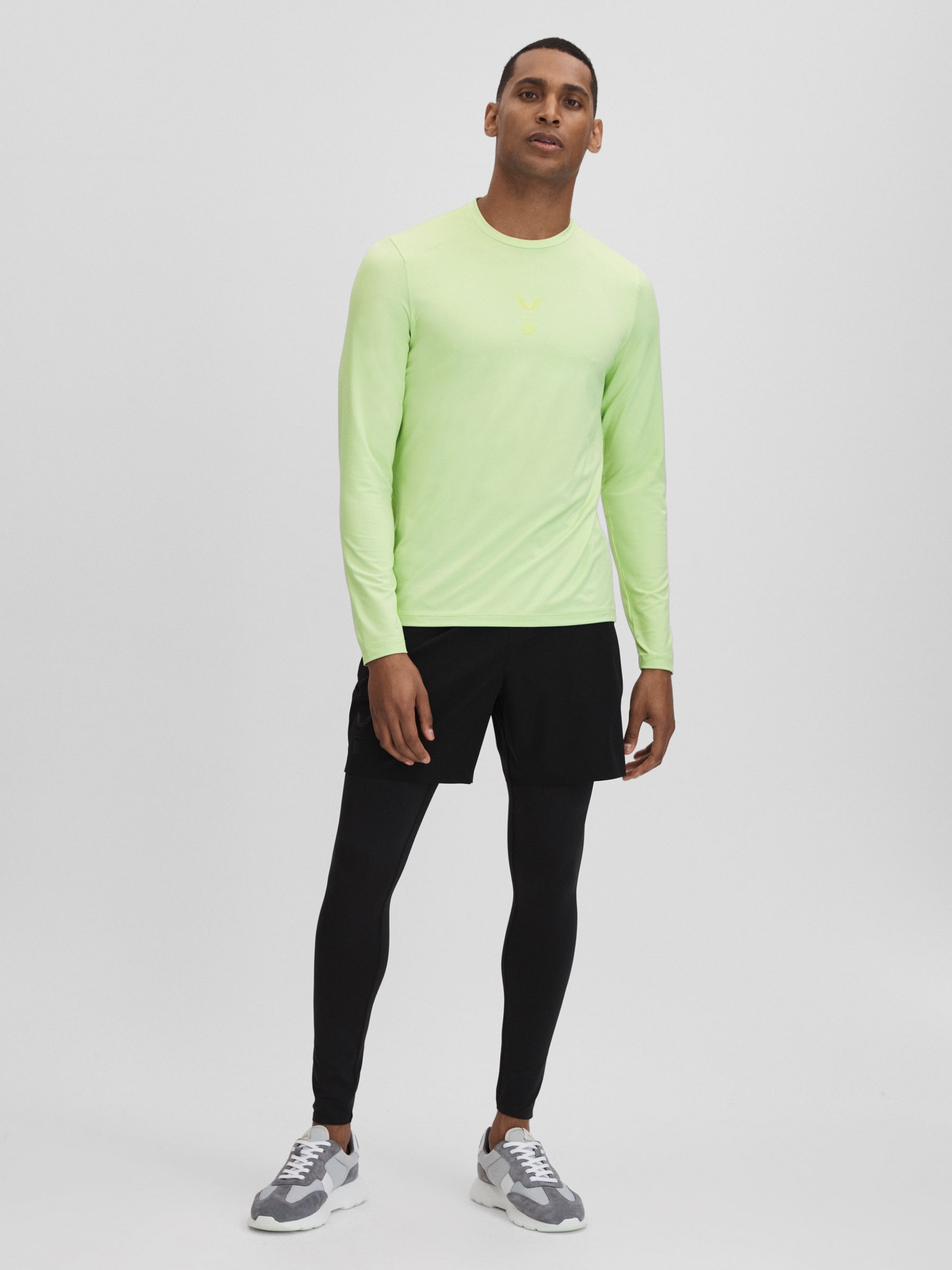 Castore Performance Long Sleeve Top in Iced Citrus Yellow - Image 3 of 9