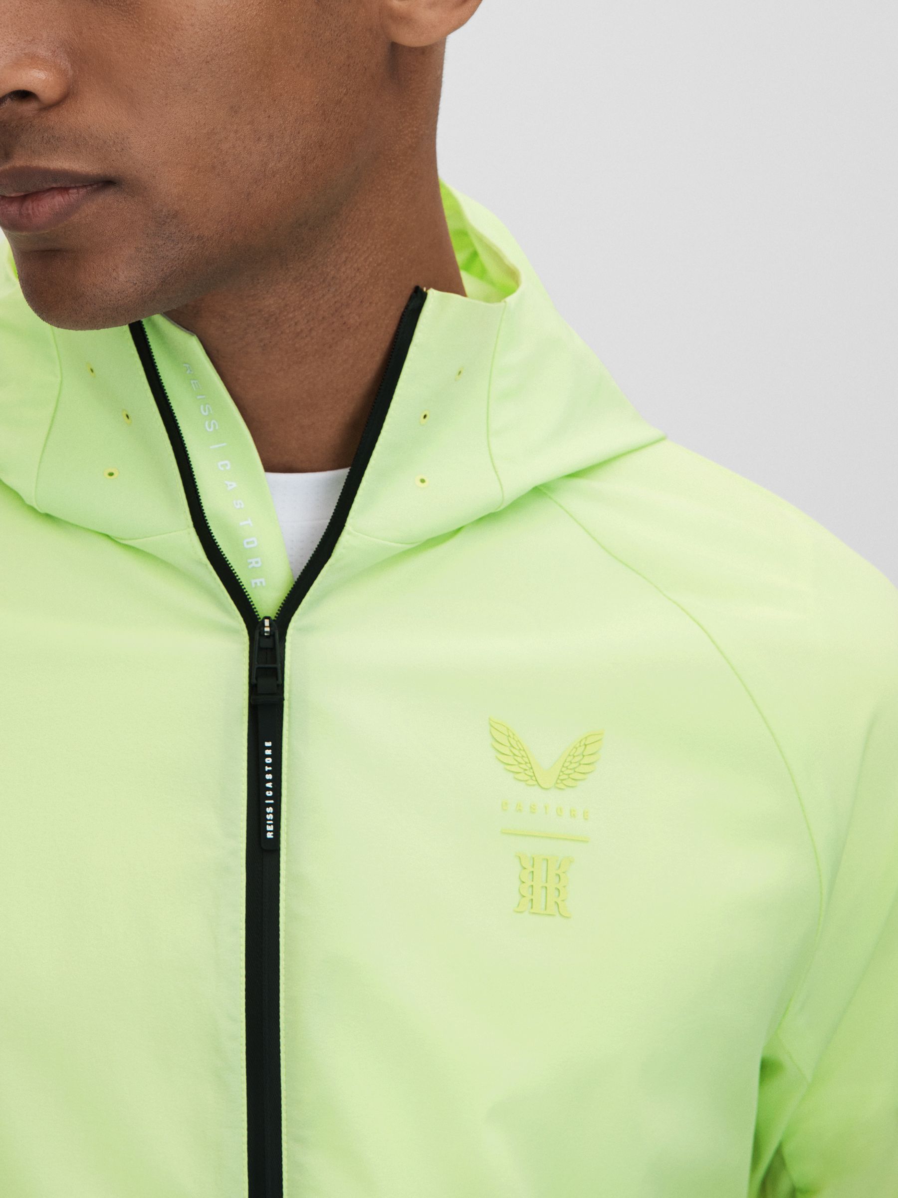 Castore Water Repellent Running Jacket in Iced Citrus Yellow - Image 4 of 9