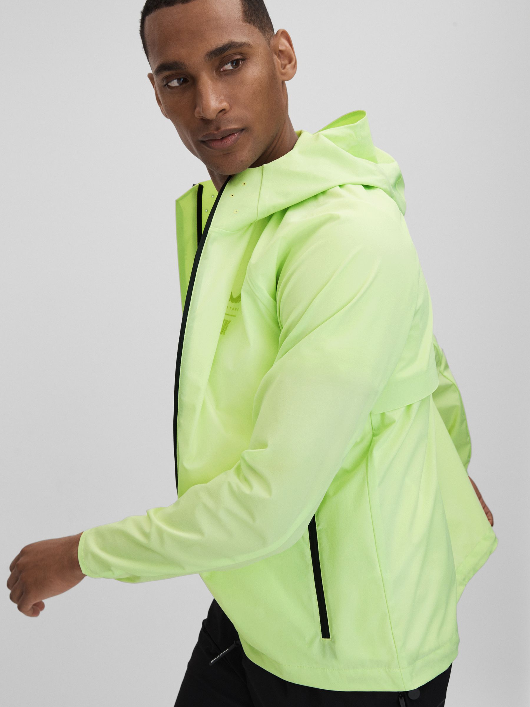 Castore Water Repellent Running Jacket in Iced Citrus Yellow - Image 8 of 9