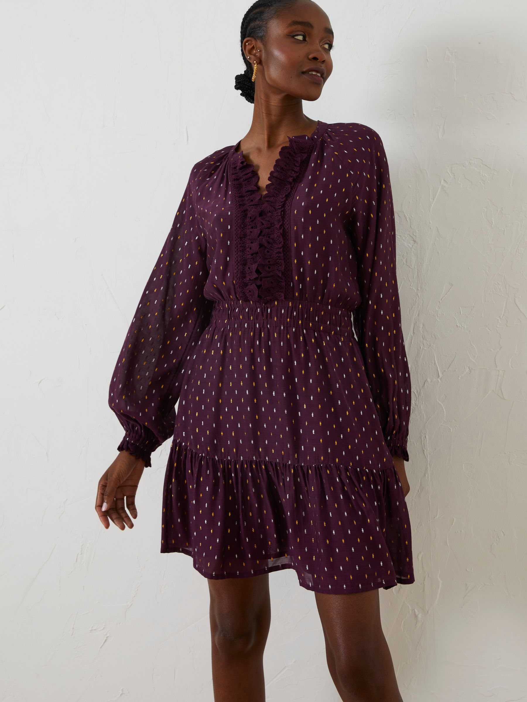 Purple Belle Metallic Dress - Image 1 of 5