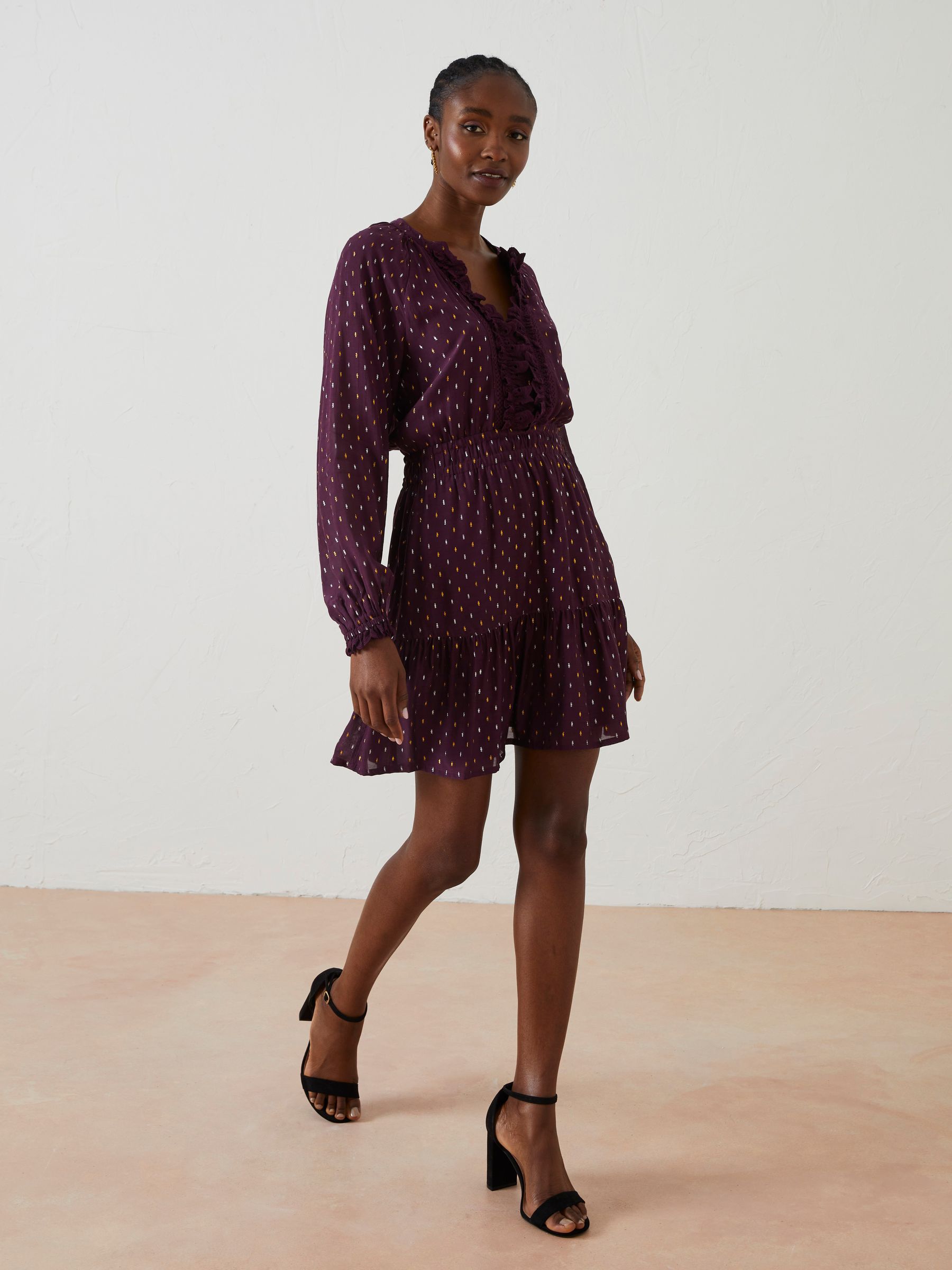 Purple Belle Metallic Dress - Image 3 of 5