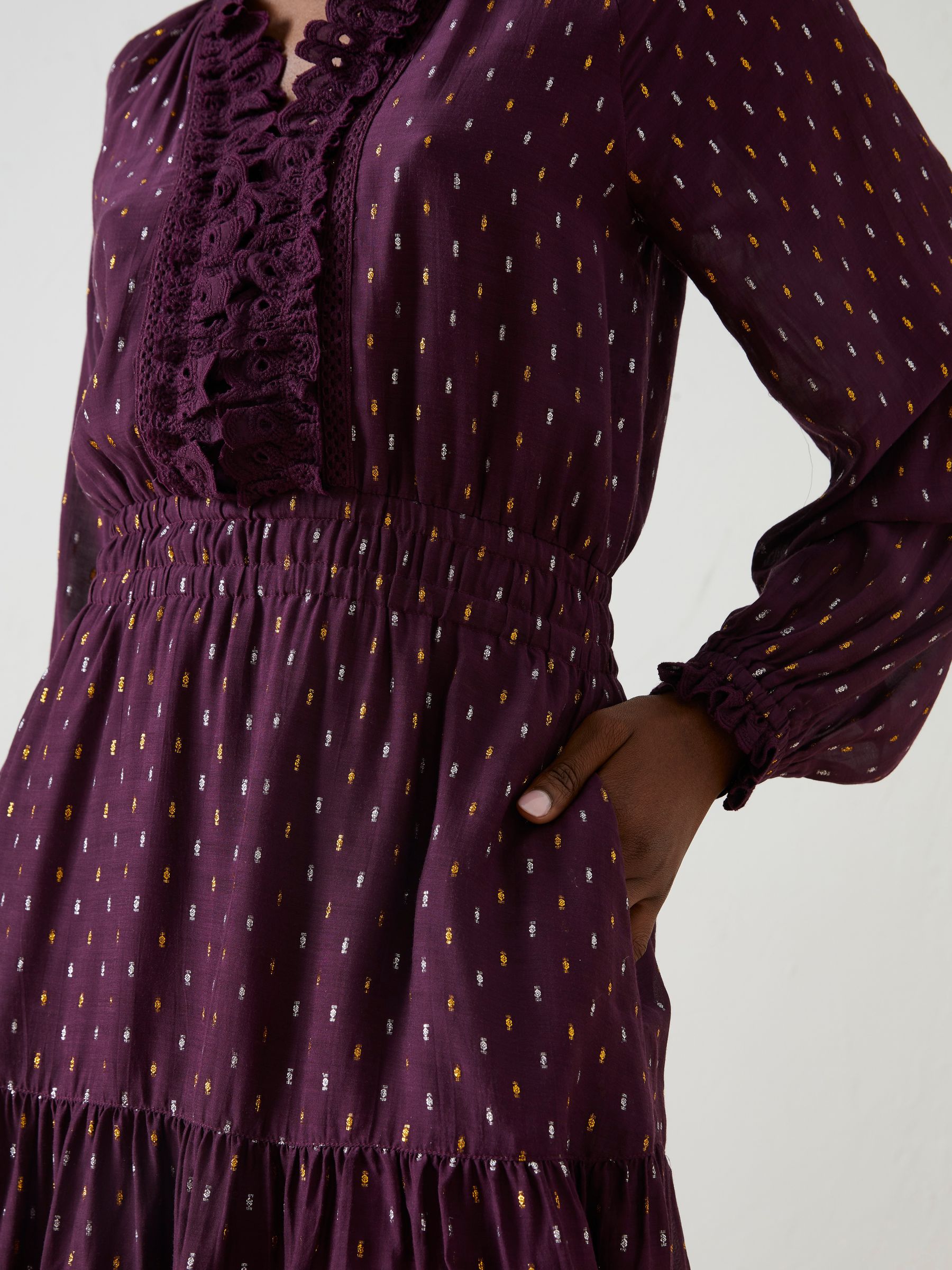 Purple Belle Metallic Dress - Image 4 of 5