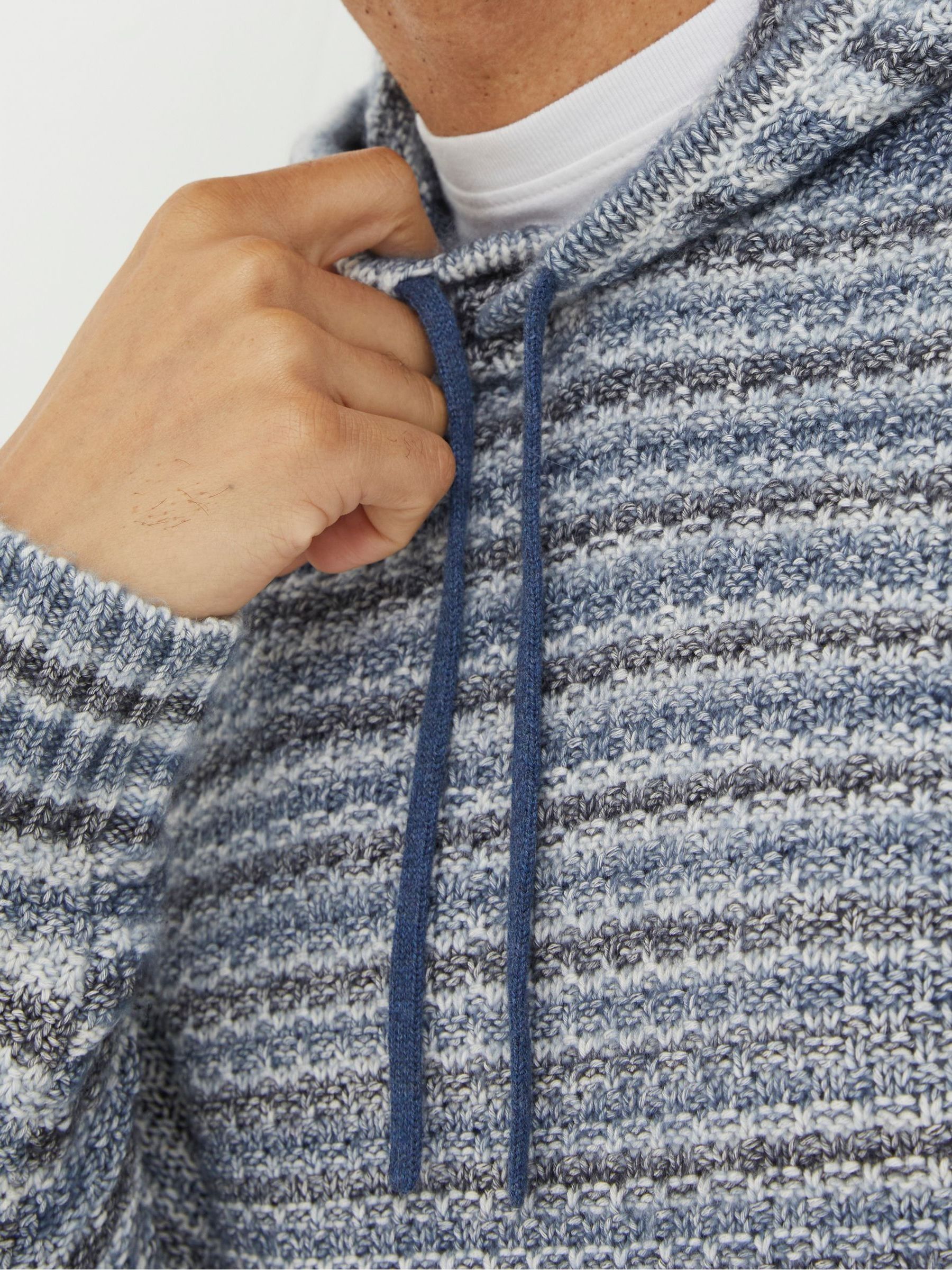 Blue Trescowe Knitted Hoodie - Image 4 of 5