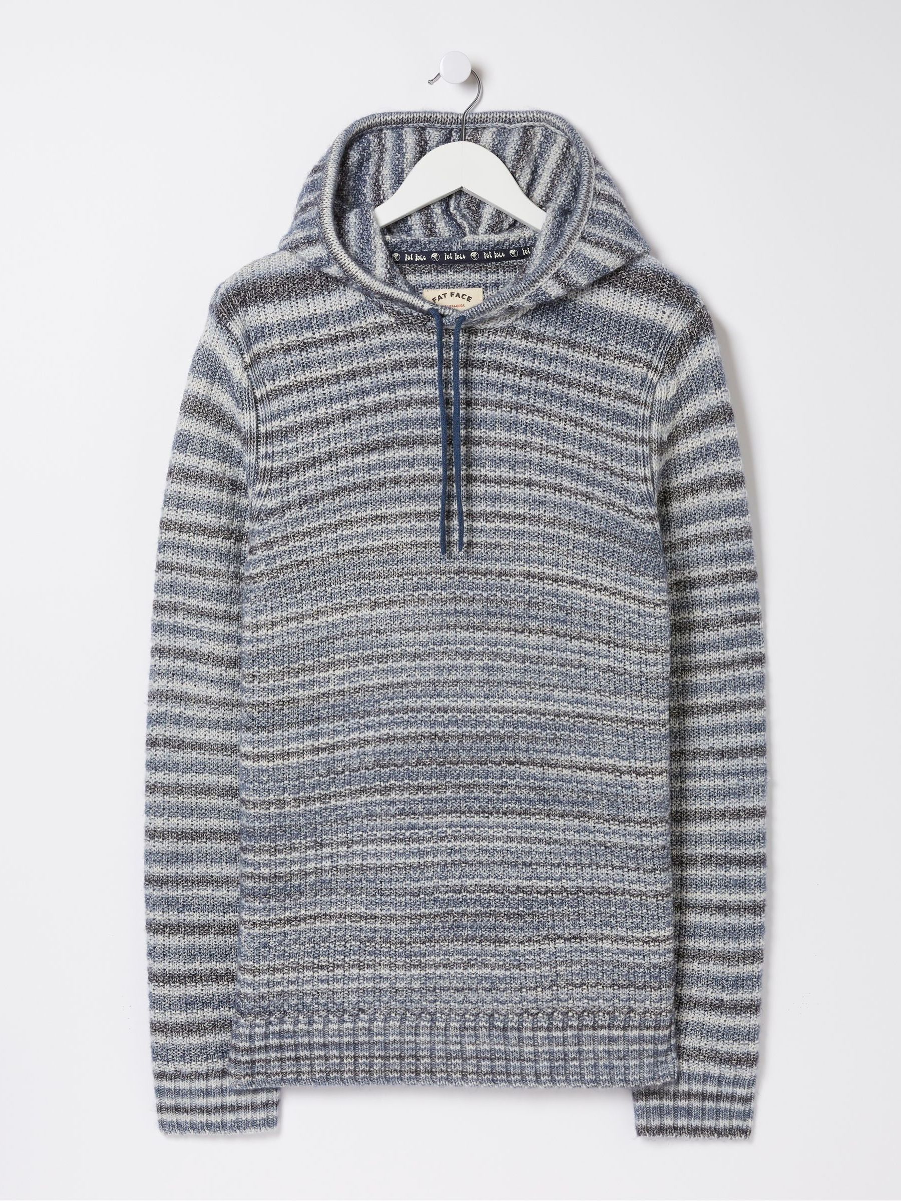 Blue Trescowe Knitted Hoodie - Image 5 of 5