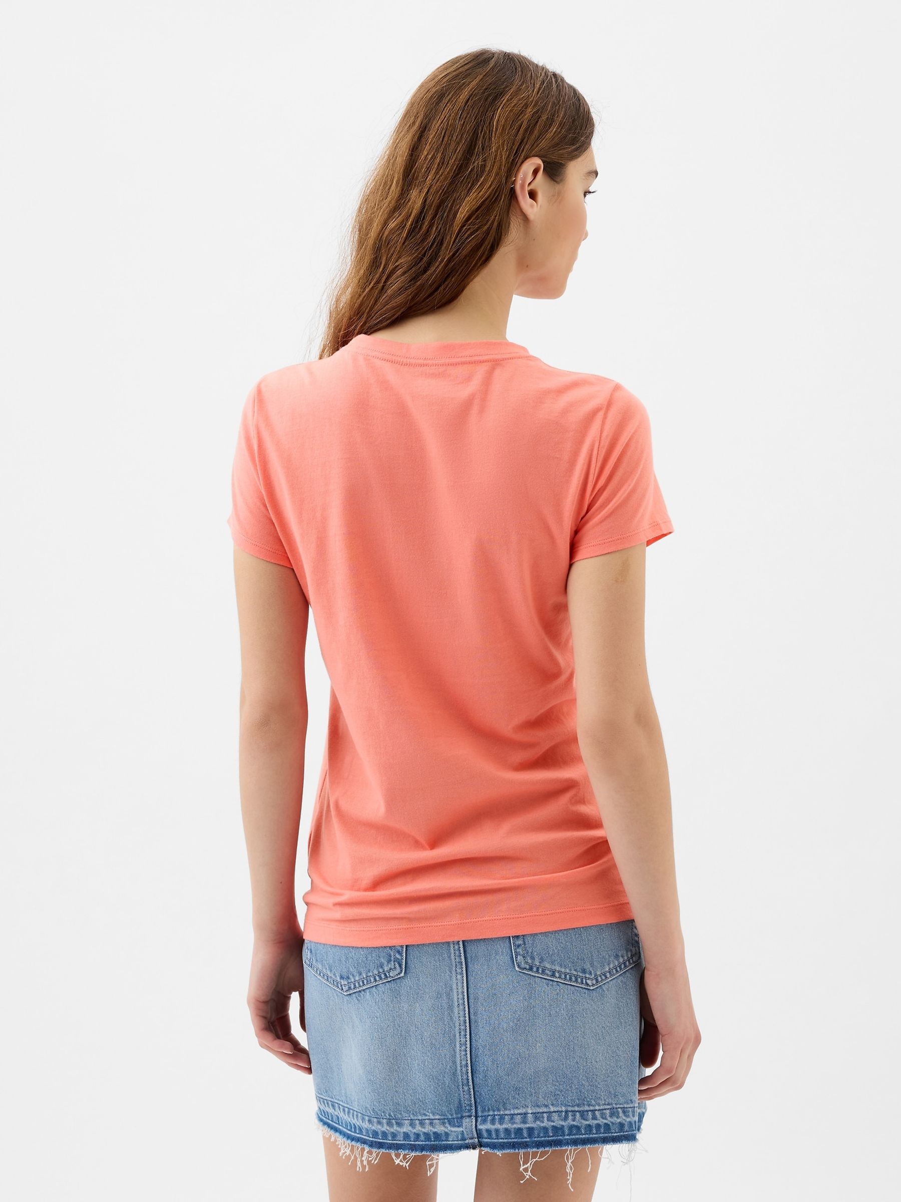 Pink Cotton Logo Short Sleeve Crew Neck T-Shirt - Image 2 of 2