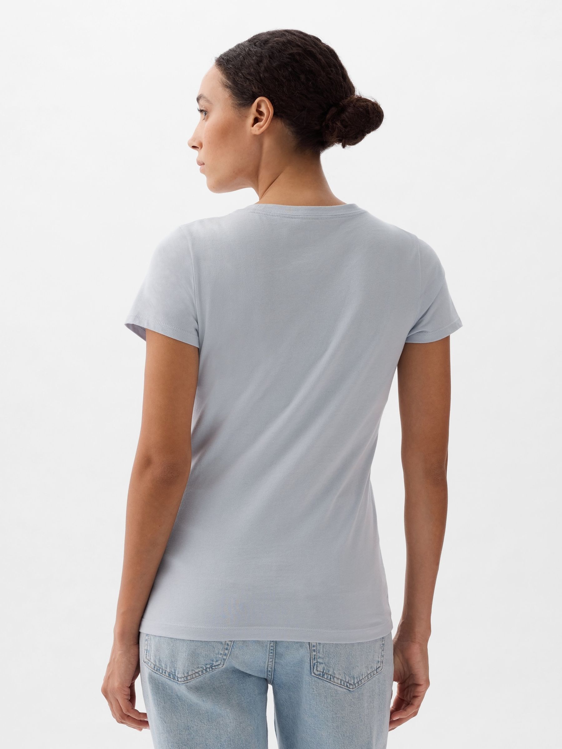 Blue Cotton Logo Short Sleeve Crew Neck T-Shirt - Image 2 of 2