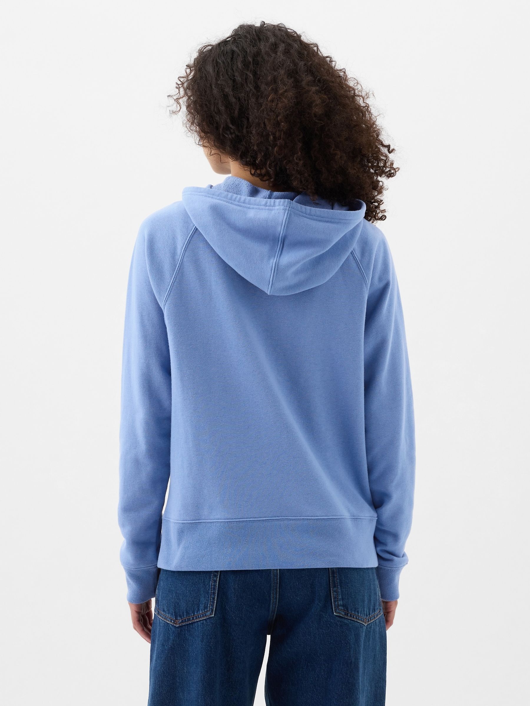 Blue Floral Logo Zip Hoodie - Image 2 of 4