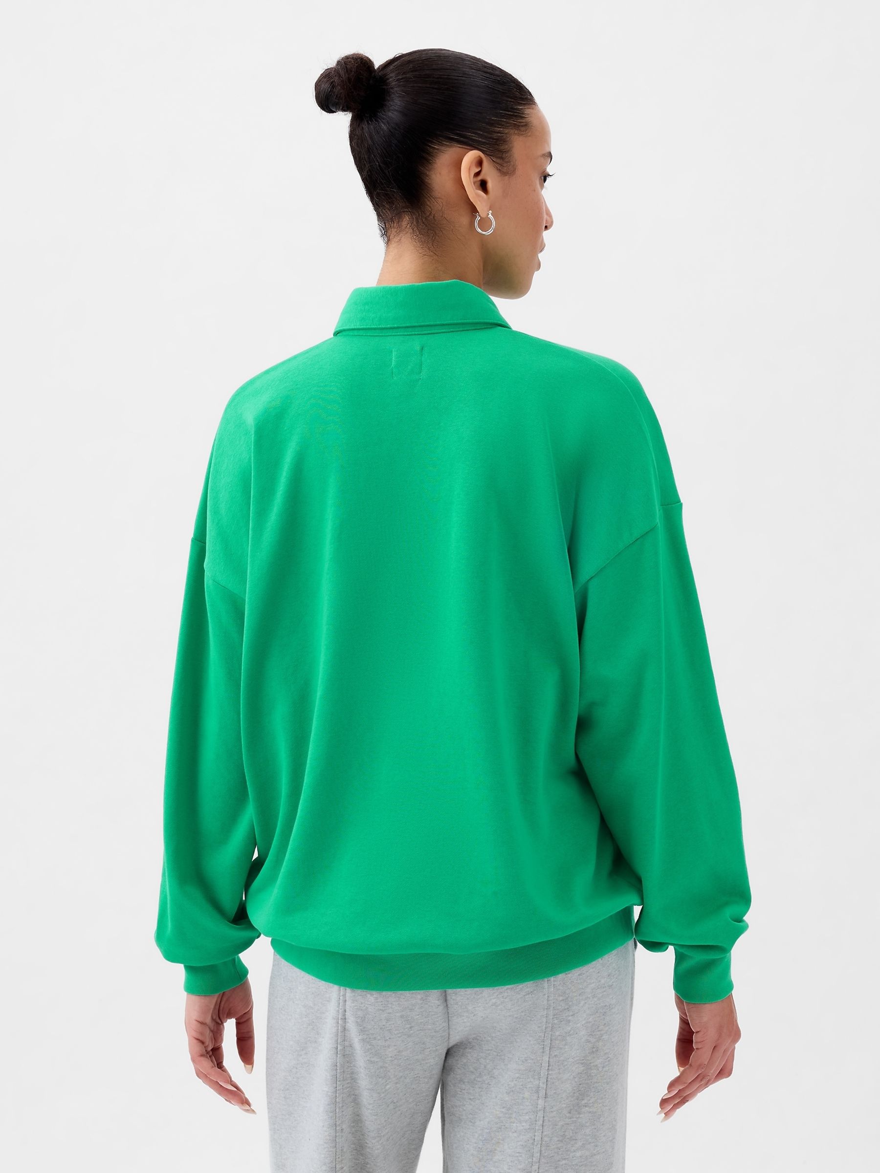 Green Logo Polo Sweatshirt - Image 2 of 3