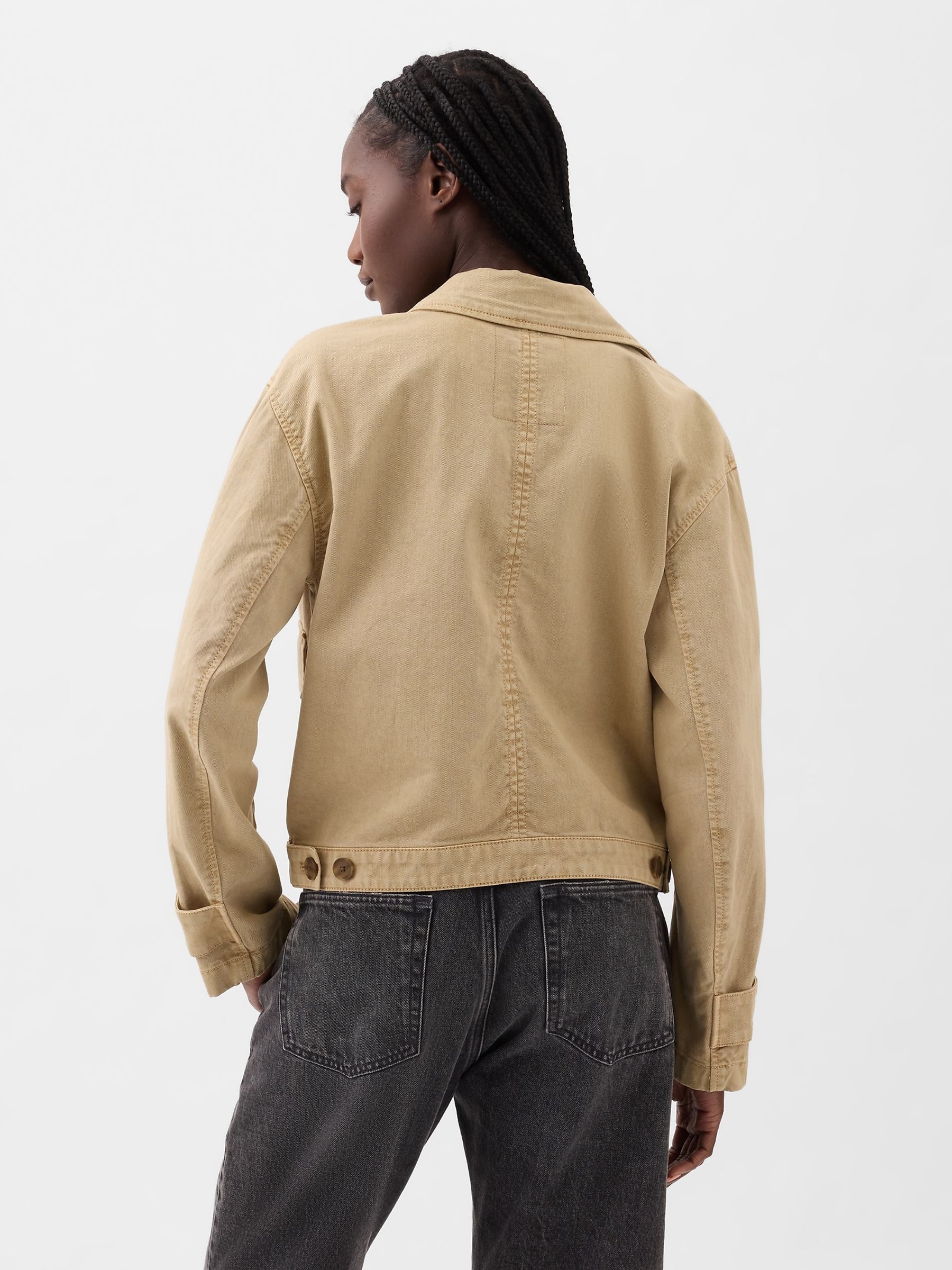Beige Relaxed Utility Jacket - Image 2 of 4