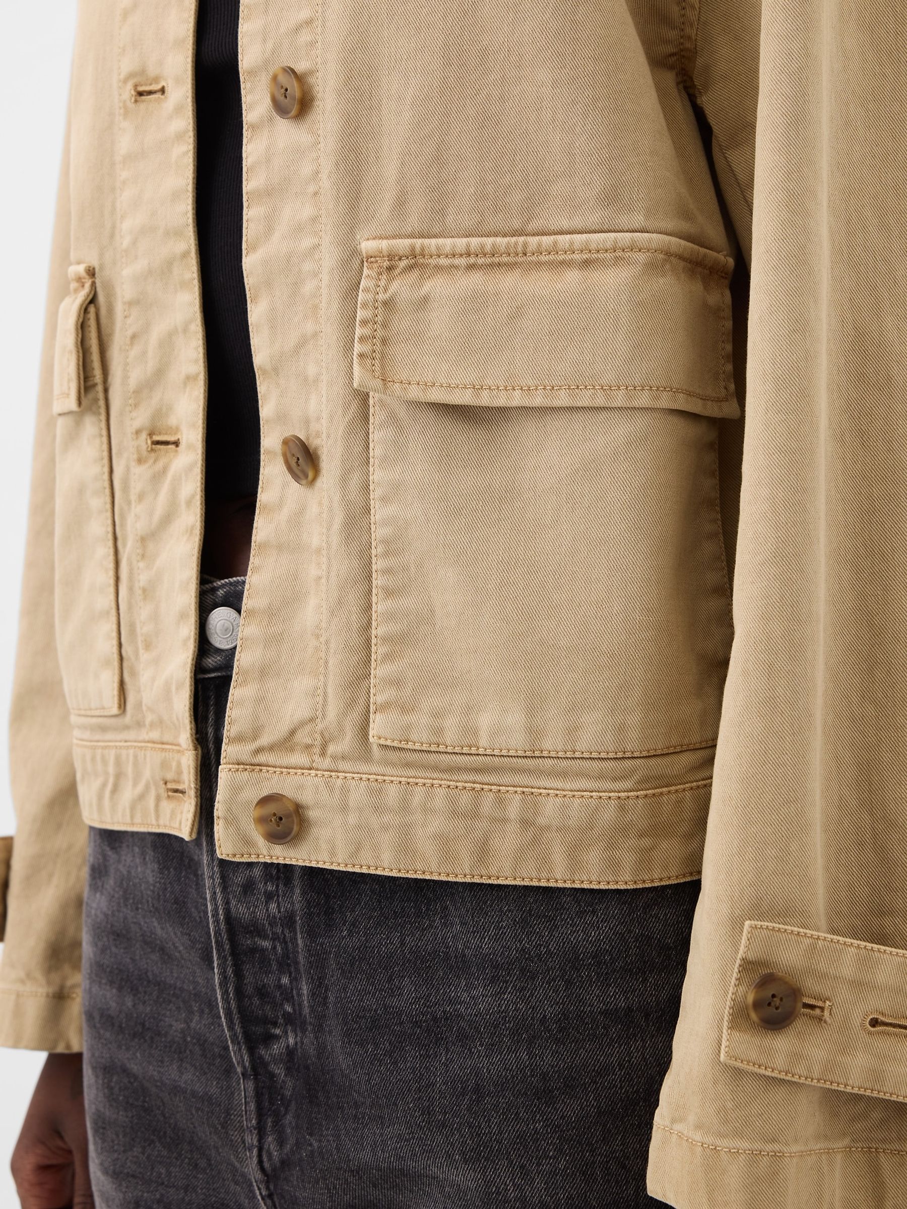 Beige Relaxed Utility Jacket - Image 4 of 4