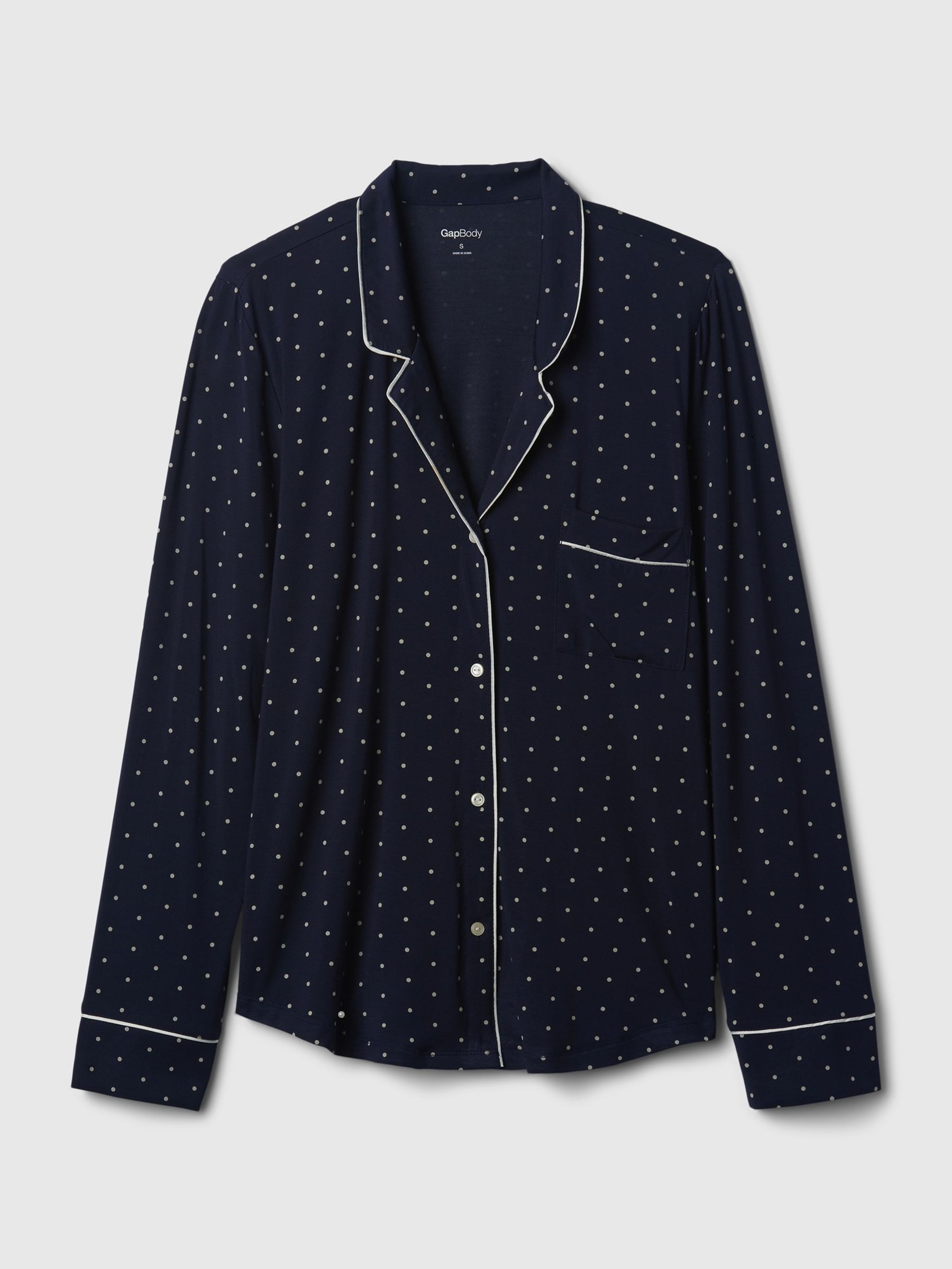 Navy Blue Modal Spots Print Pyjama Bottoms - Image 3 of 3