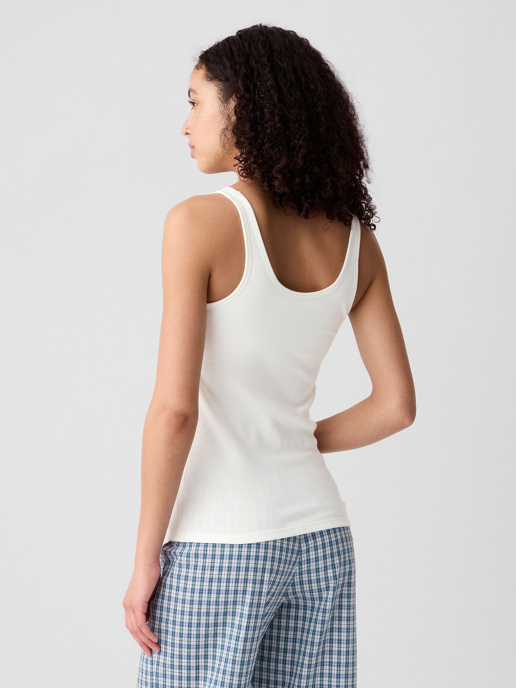 White Ribbed Support Vest - Image 2 of 4