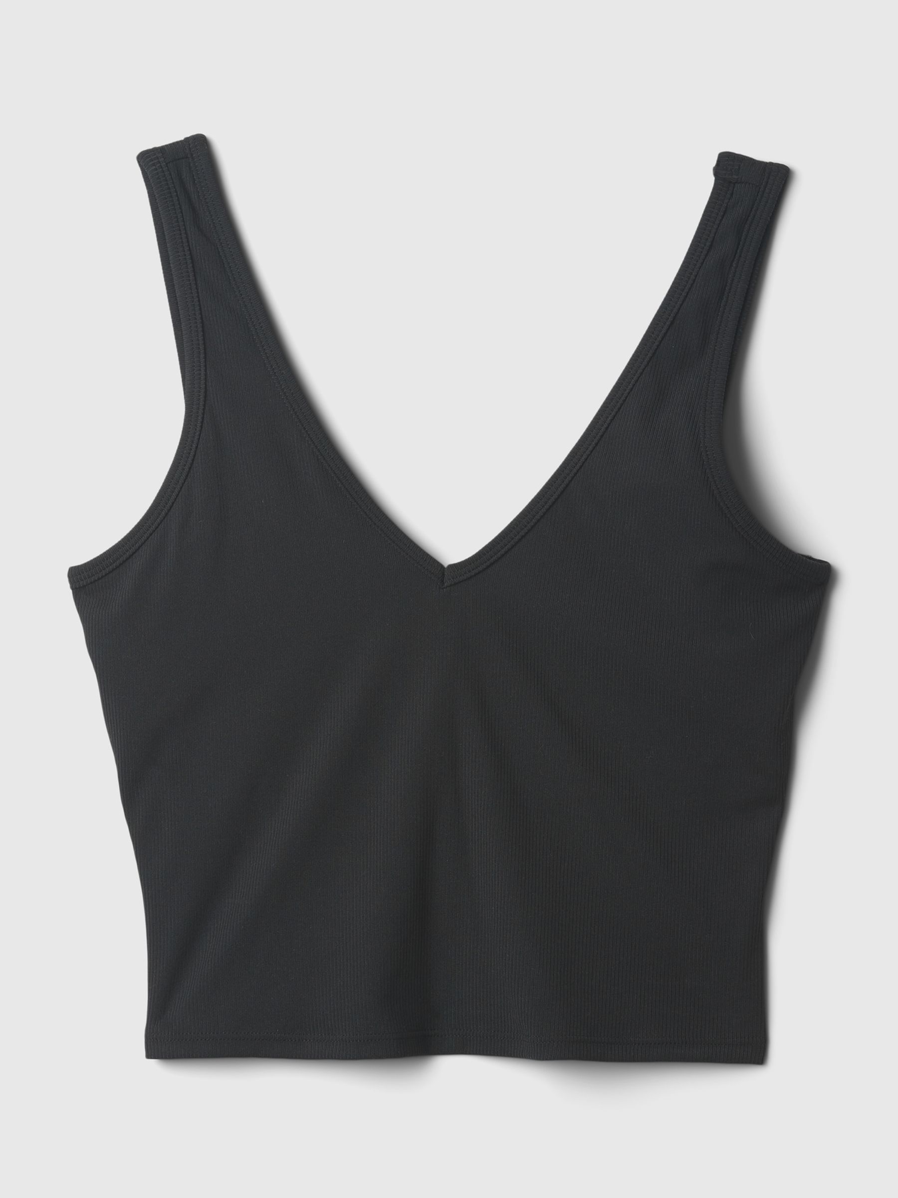 Black Built-in-Bra V-Neck Vest - Image 5 of 5