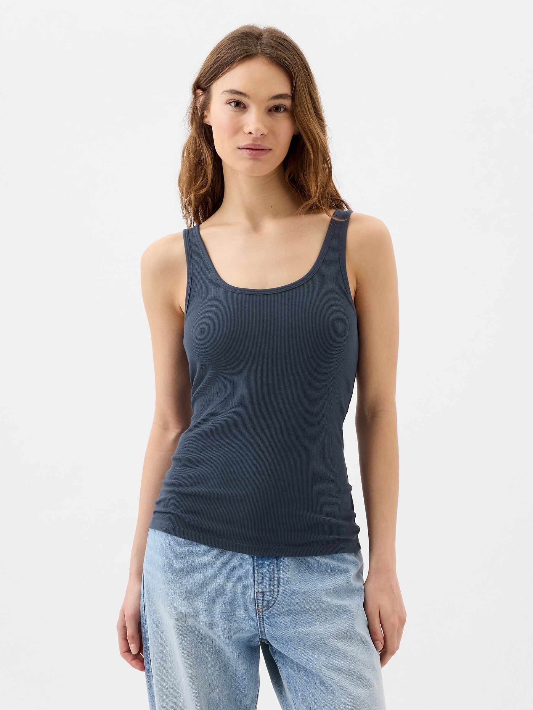 Blue Ribbed Support Vest - Image 1 of 4
