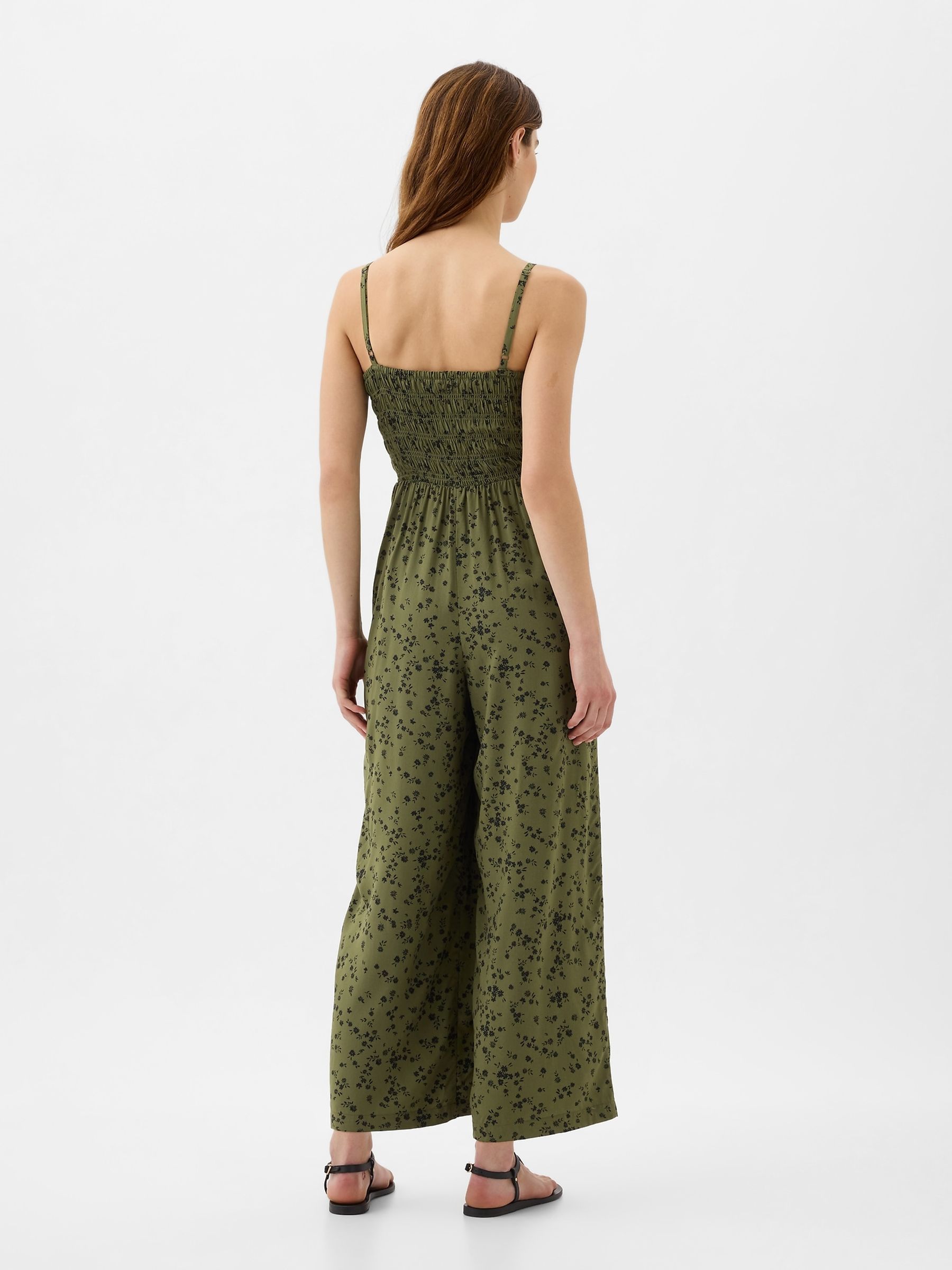 Green Wide Leg Jumpsuit - Image 2 of 2