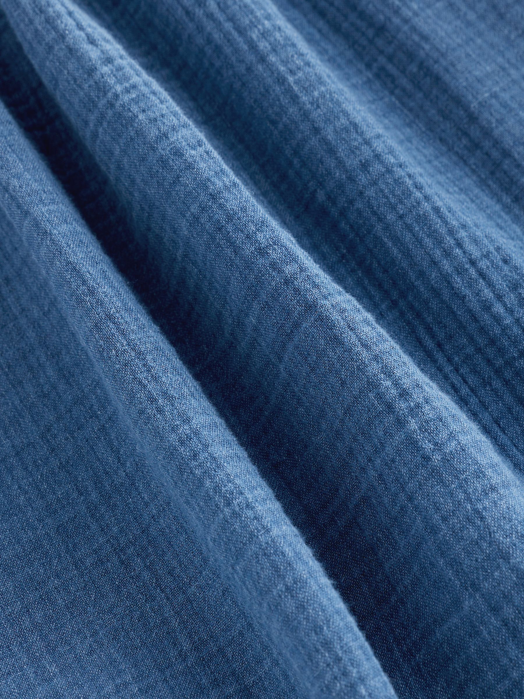 Blue Crinkle Cotton Short Sleeve Shirt - Image 6 of 6