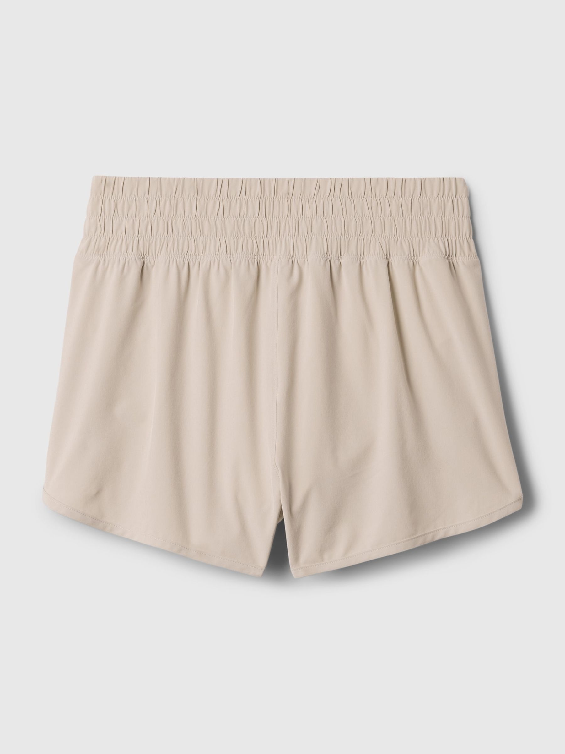 Beige High Waisted Elasticated Running Shorts - Image 4 of 4