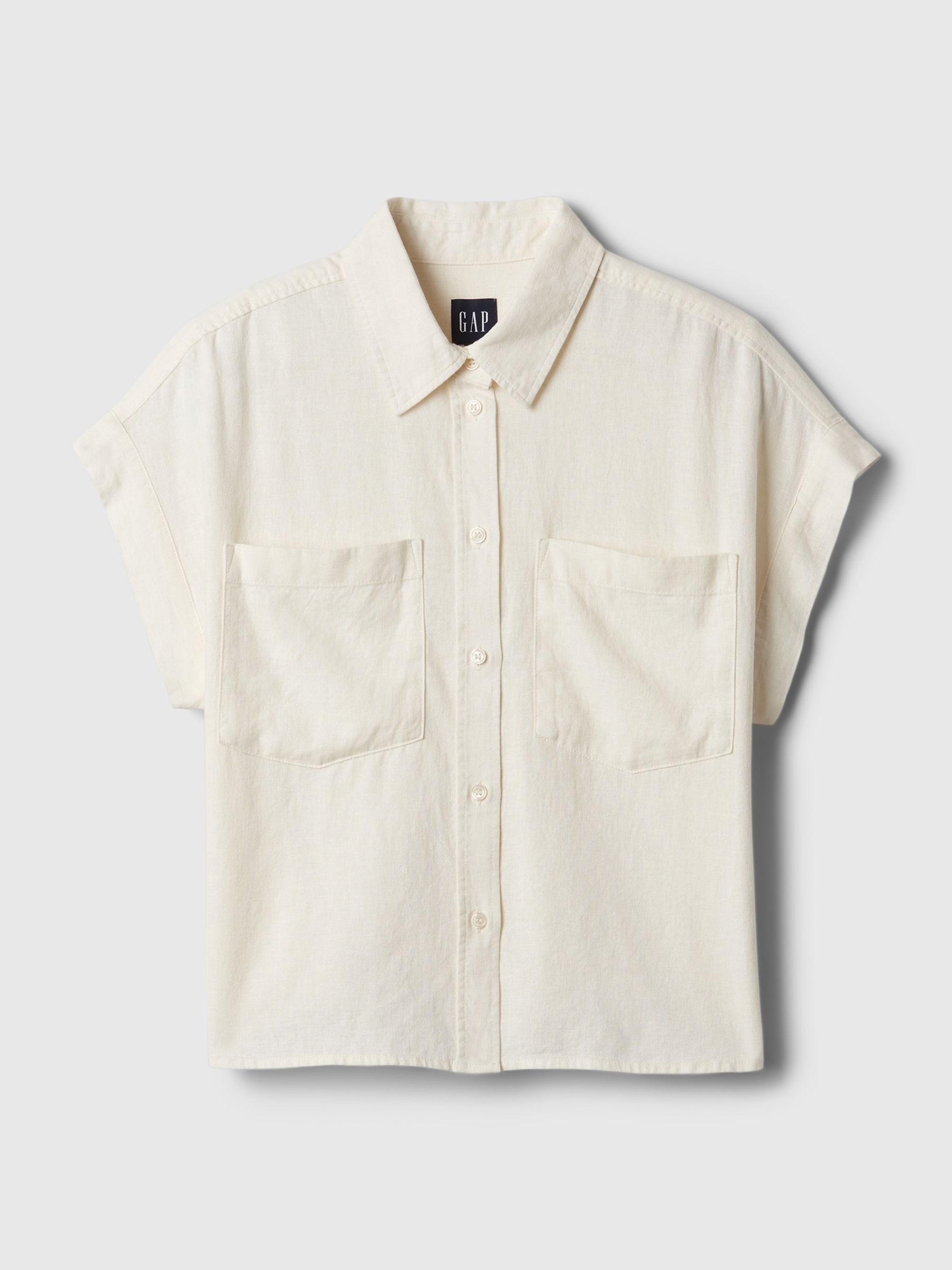 実寸XL90s OLD GAP Linen Rayon Short Sleeve 2025SS VINTAGE NEW ARRIVAL】 ・