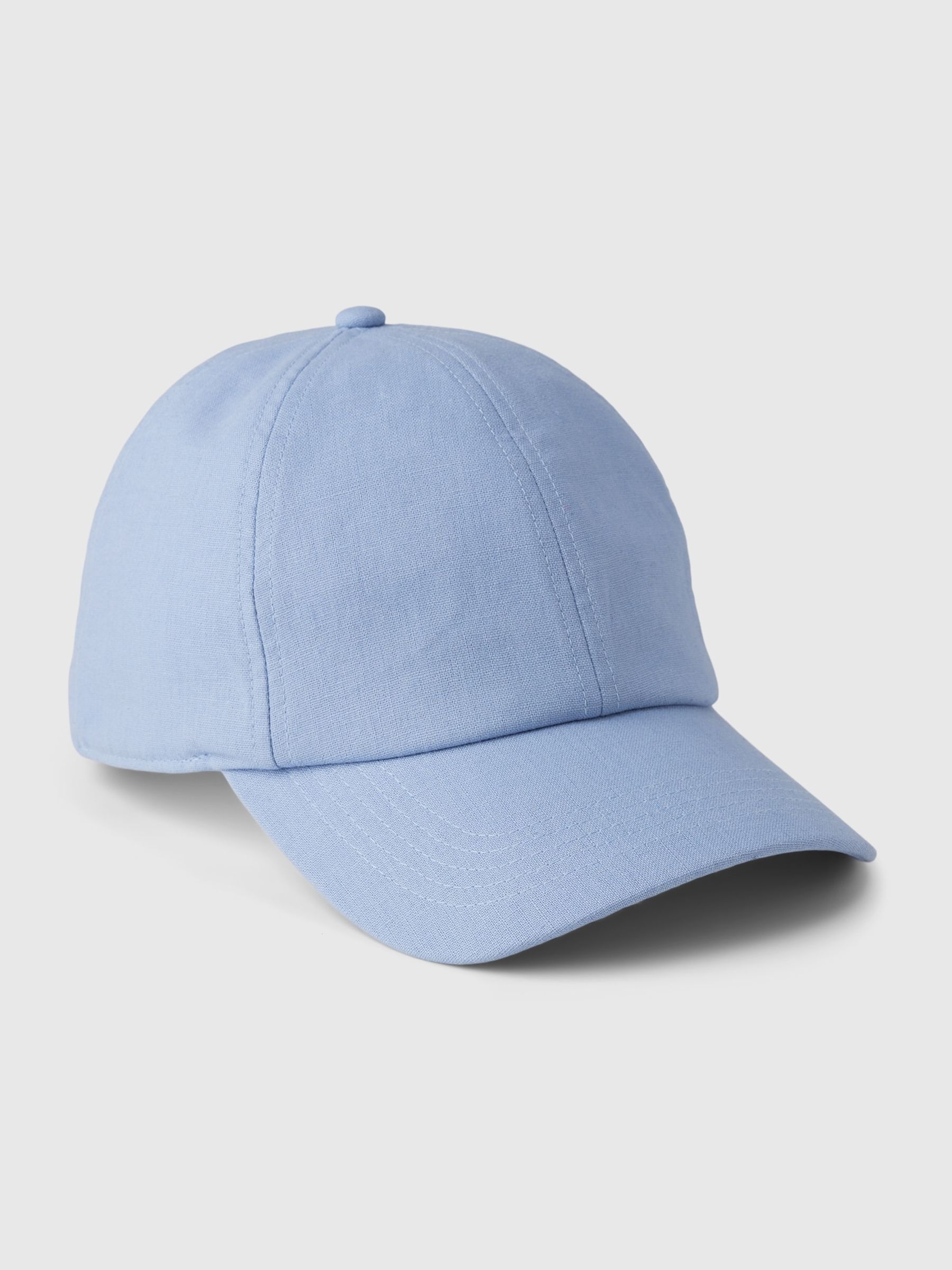 Blue Adults Linen Cotton Blend Baseball Hat - Image 1 of 1