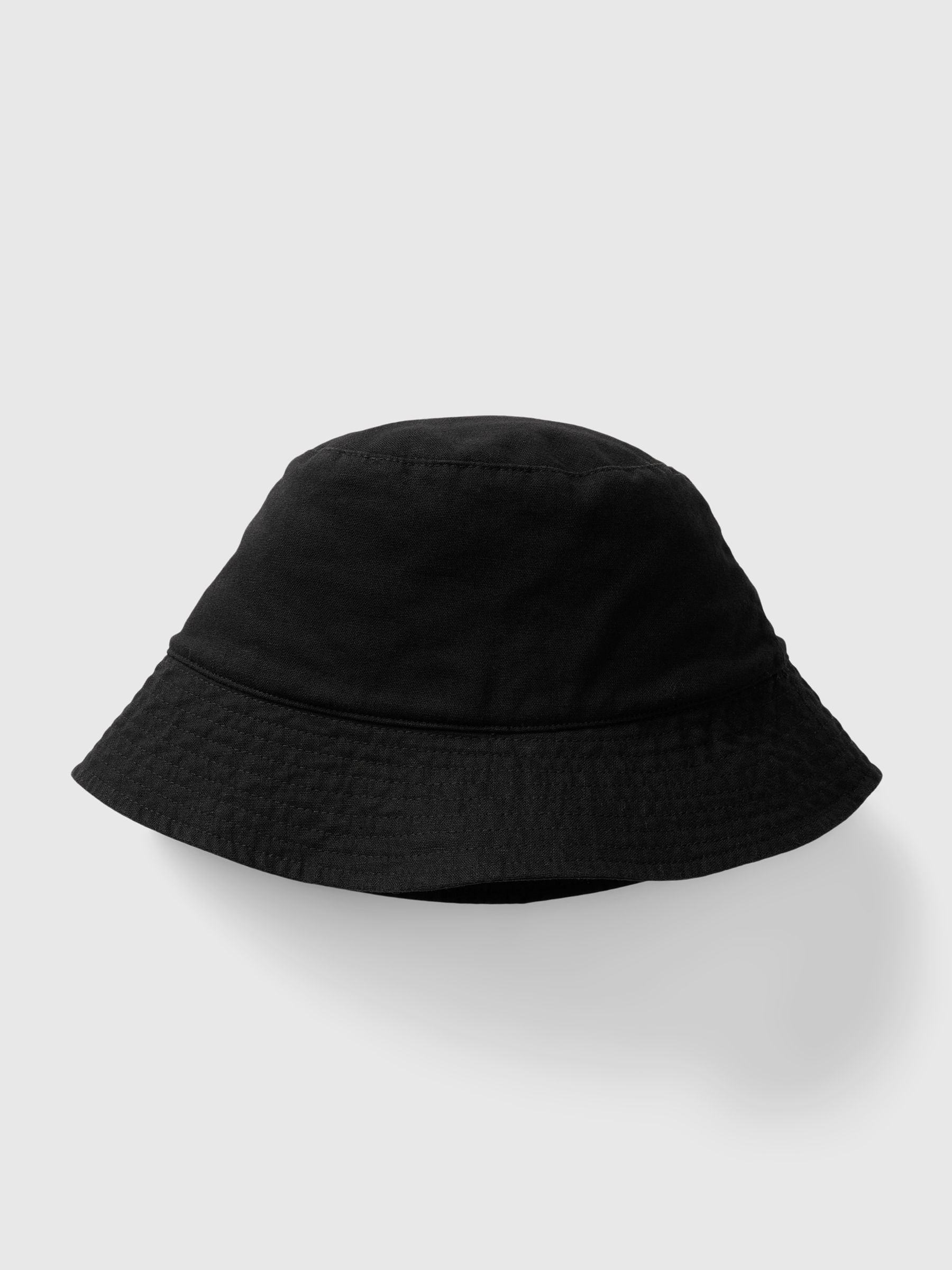 Black Adults Linen Blend Bucket Hat - Image 1 of 1