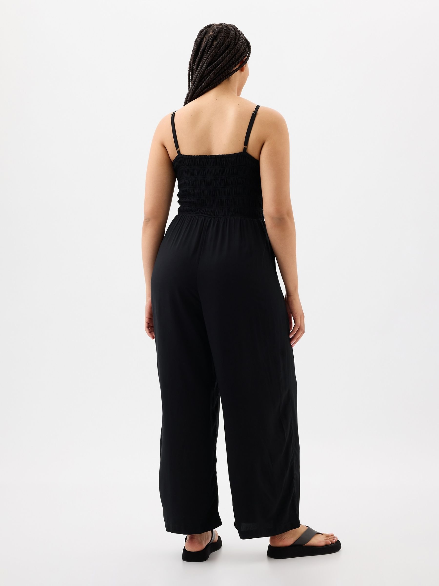 Black Wide Leg Jumpsuit - Image 2 of 5